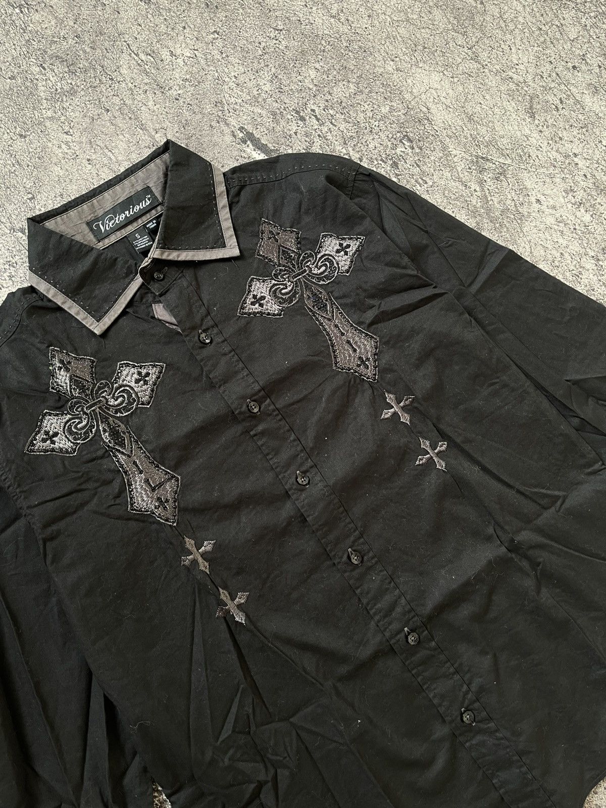 Japanese Brand Y2K Victorius Cross style ifsixwasnine shirt Size US M / EU 48-50 / 2 - 1 Thumbnail
