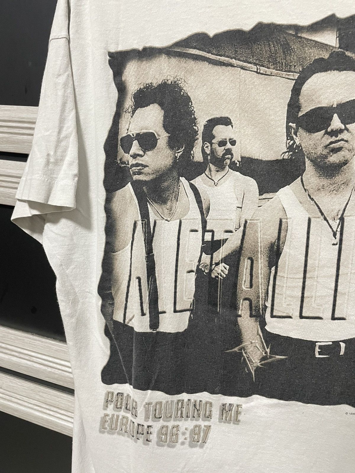 Band Tees × Metallica × Vintage Vintage 1996 Metallica Poor Touring Me Europe 96/97 T Shirt Size US L / EU 52-54 / 3 - 4 Thumbnail