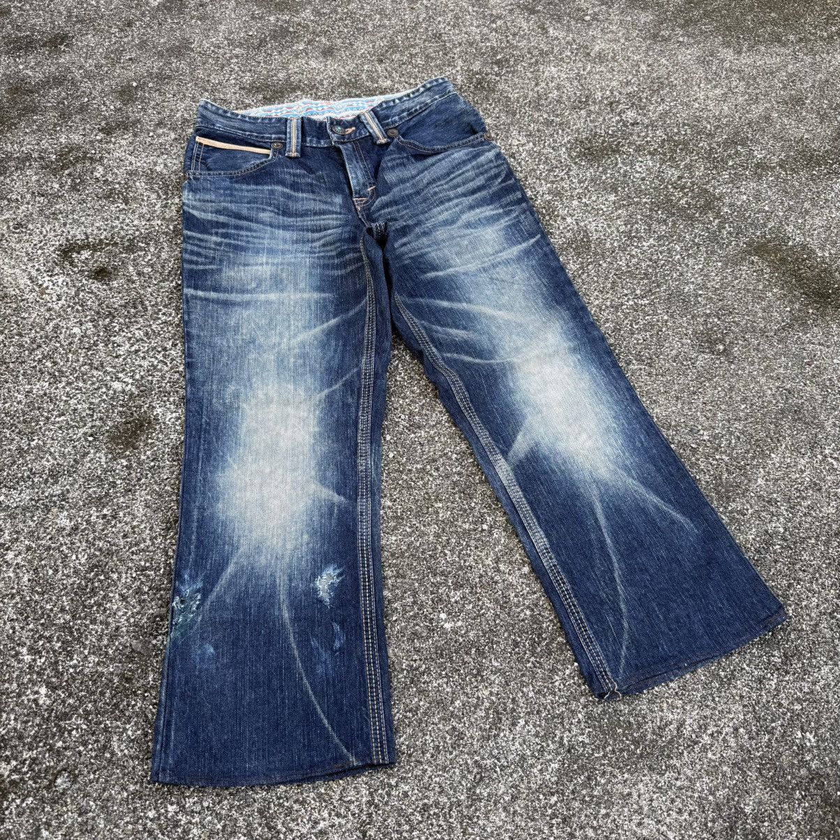 Edwin VINTAGE EDWIN FLARE DENIM FADED JEAN PANTS Size US 30 / EU 46 - 2 Thumbnail