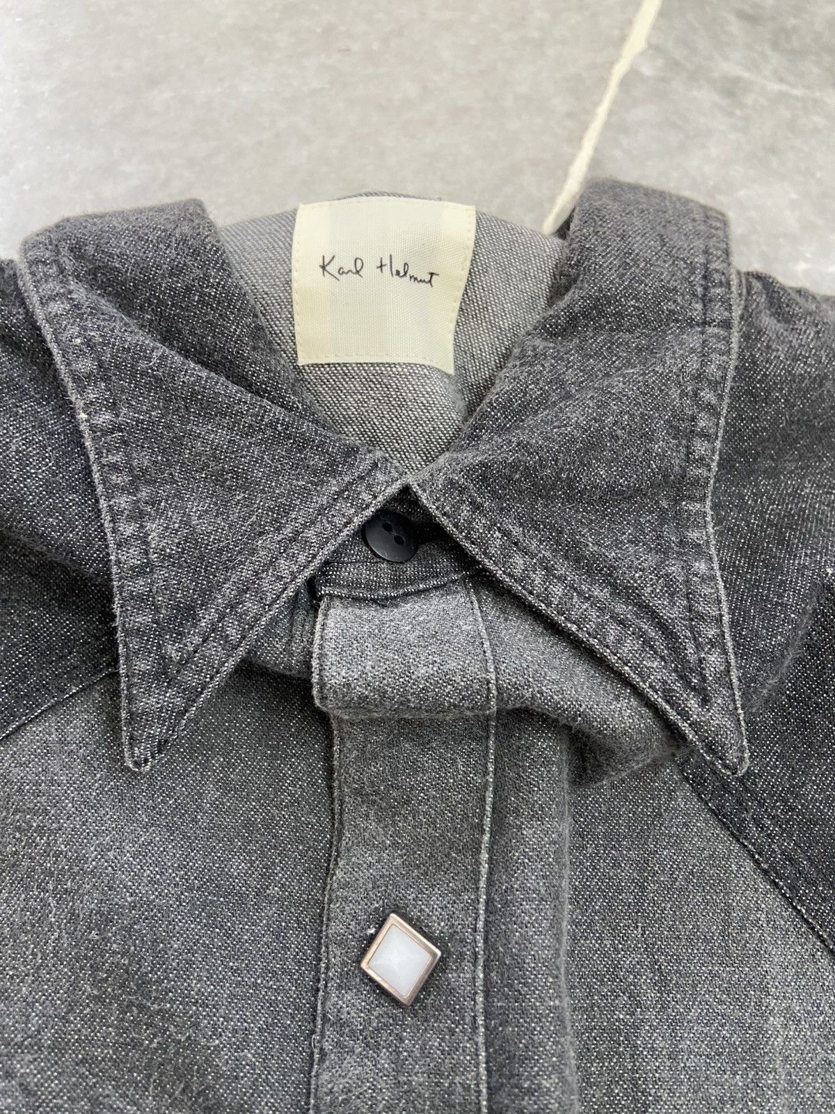 Japanese Brand × Karl Helmut Vintage karl Helmut denim Shirt Button Up Size US L / EU 52-54 / 3 - 8 Thumbnail