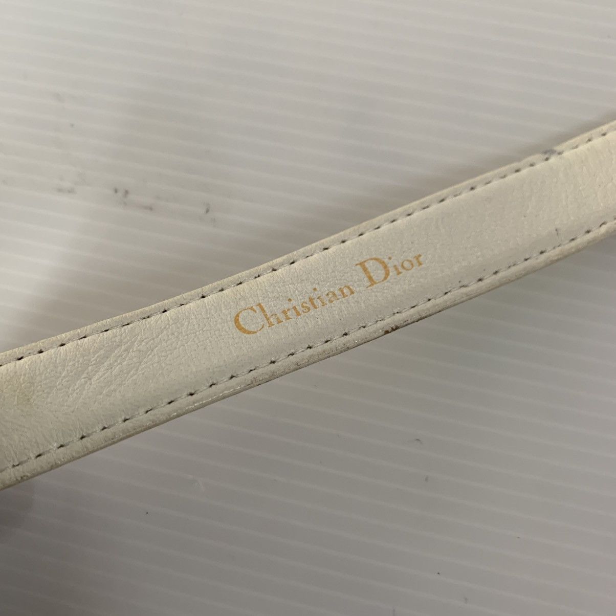 Christian Dior Monsieur CHRISTIAN DIOR White Leather Belts Size ONE SIZE - 7 Thumbnail