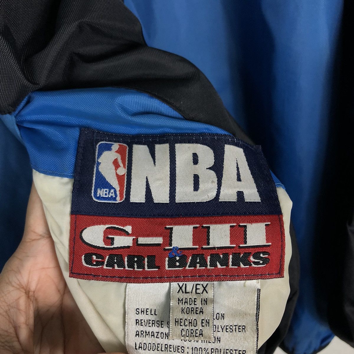NBA 🔥Vintage Nylon Bomber Jacket NBA 76Ers Big Logo Size US XL / EU 56 / 4 - 23 Thumbnail
