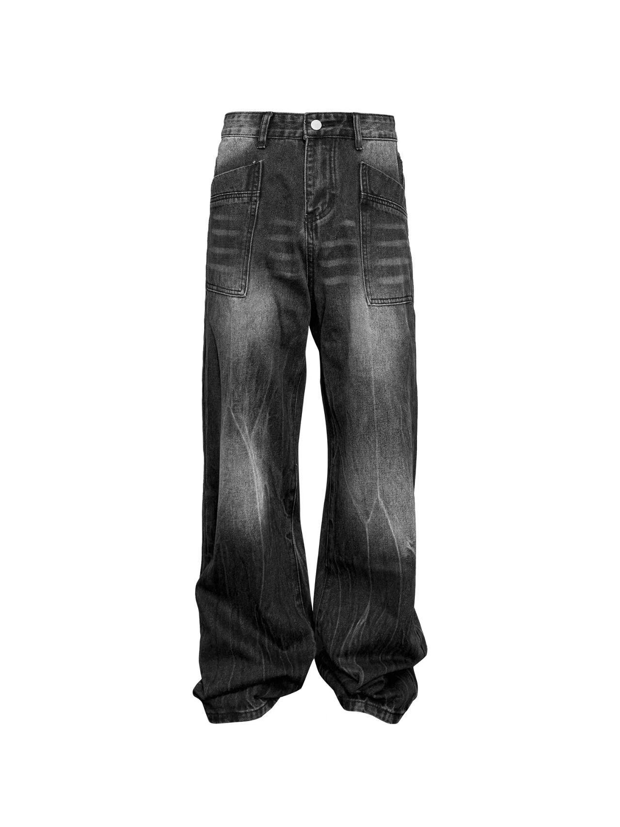 Japanese Brand Vintage washed straight leg skateboarding baggy jeans Size US 34 / EU 50 - 2 Thumbnail