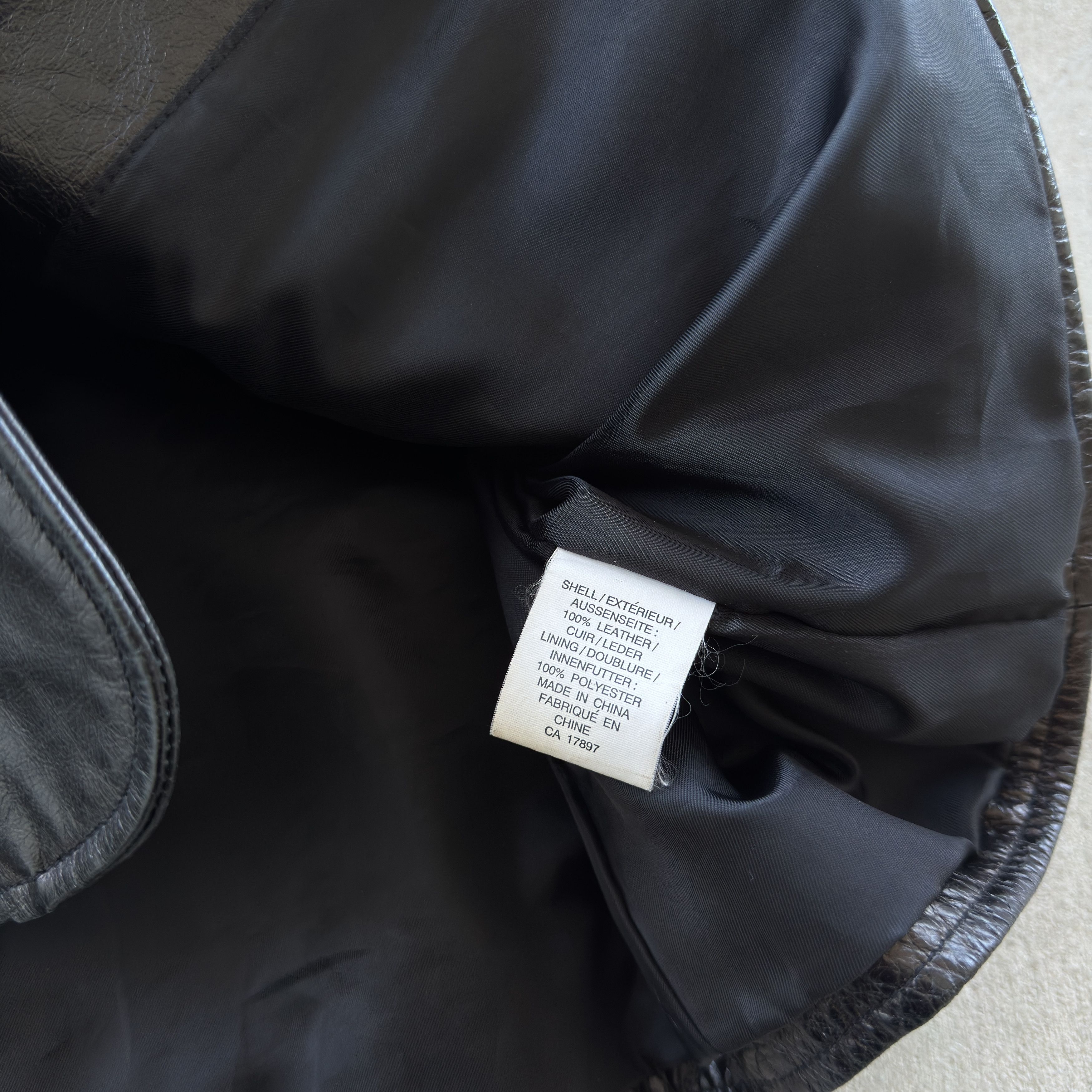 Gap Vintage GAP Black Leather Blazer Jacket 90s Minimalist Y2K Size L / US 10 / IT 46 - 9 Thumbnail