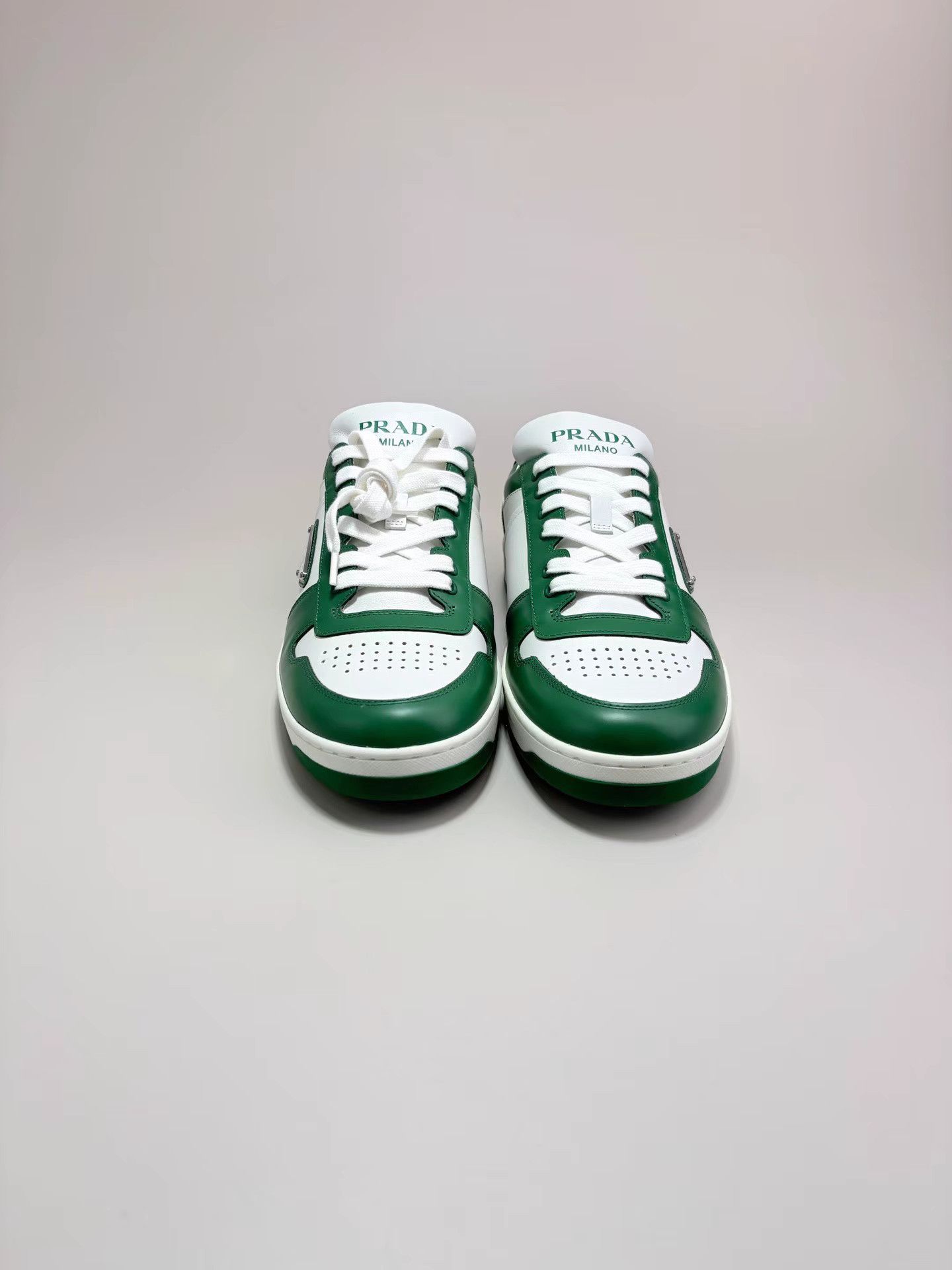 Prada PRADA Triangle Logo White and Green Skate Shoes K1 Size US 7 / EU 40 - 2 Thumbnail