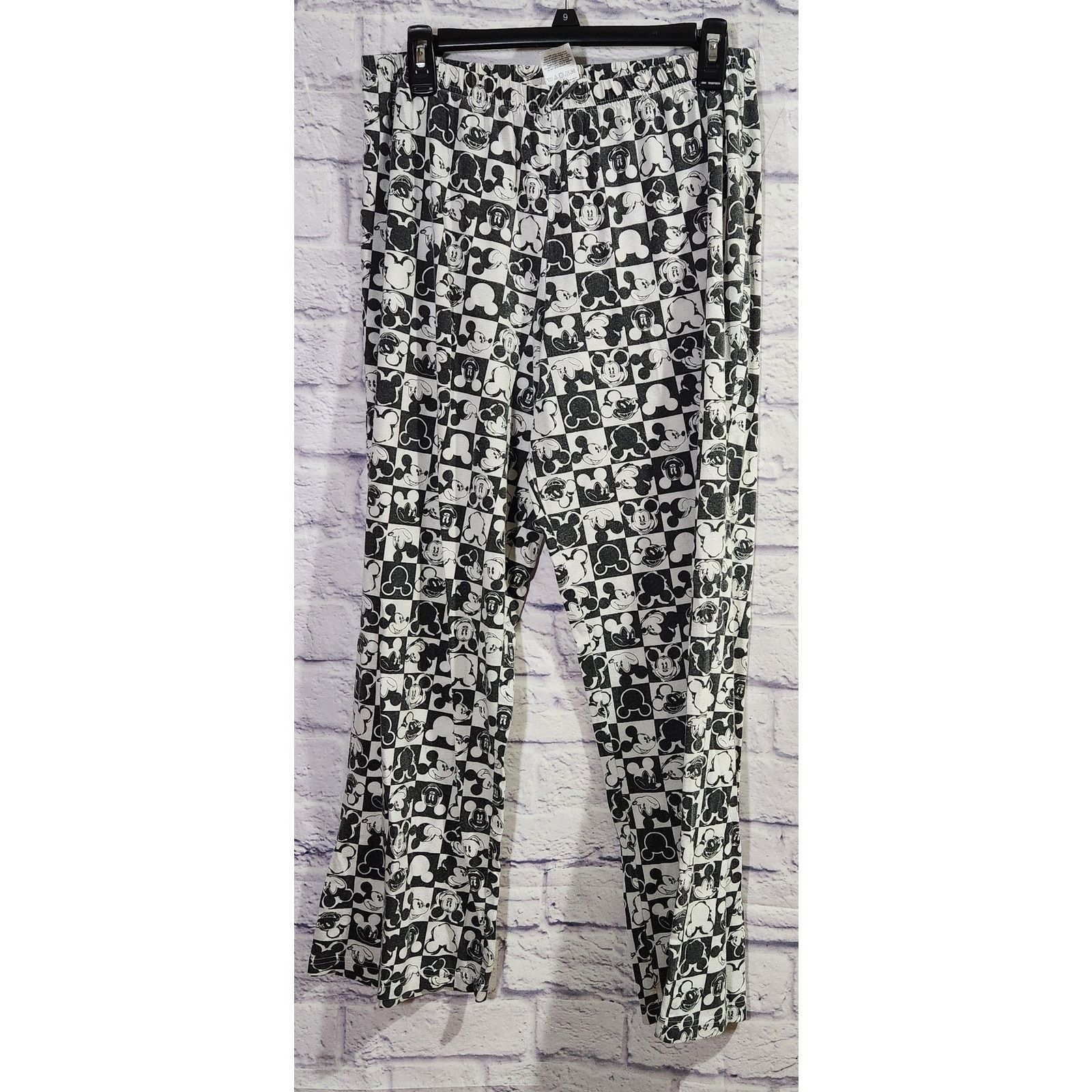 Other Disney Black White Mickey Mouse Sleep Pants 11 13 Juniors Size 30" / US 8 / IT 44 - 1 Thumbnail