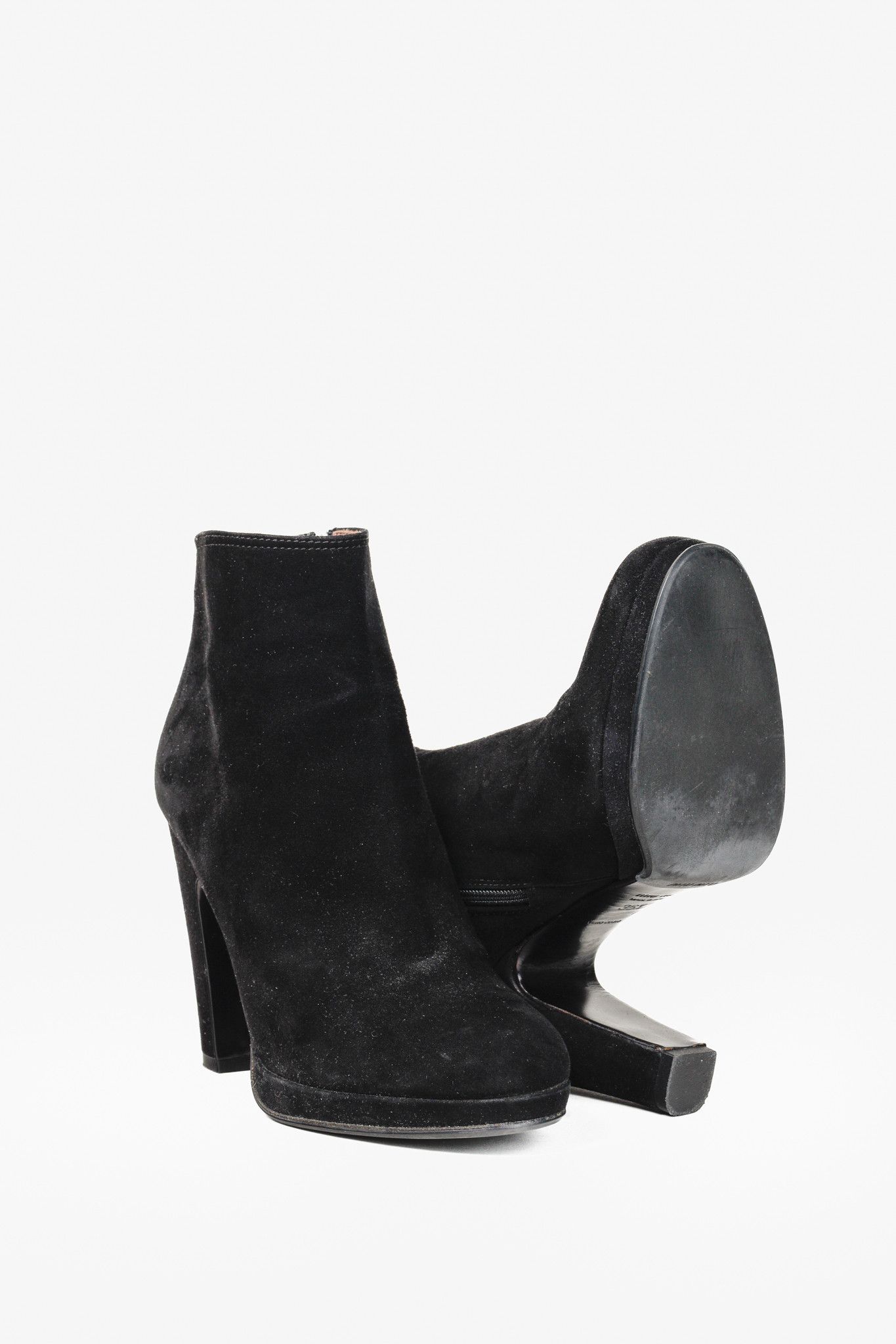 Miu Miu Miu Miu Black Suede Heel Bootie Size US 6.5 / IT 36.5 - 4 Thumbnail