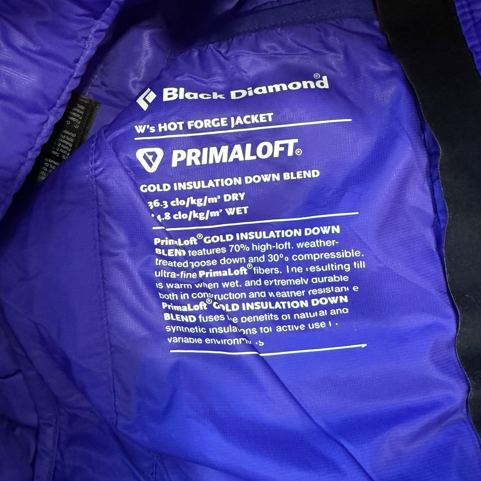 Black Diamond Black Diamond Hot Forge Jacket Women's S Purple Blue Down Size S / US 4 / IT 40 - 6 Thumbnail