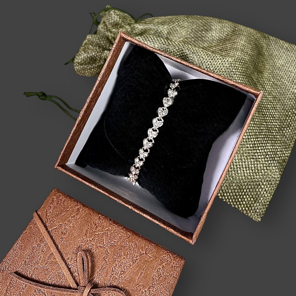 Other Rose Gold Plated Cubic Zirconia Stones Tennis Bracelet Size ONE SIZE - 2 Thumbnail