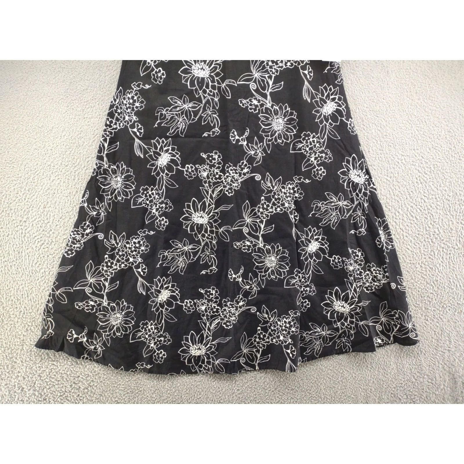 Vintage VINTAGE Sag Harbor Maxi Skirt Women's 8 Floral Black Long Bohemian 90s Ladies Mens? Size 30" / US 8 / IT 44 - 5 Thumbnail