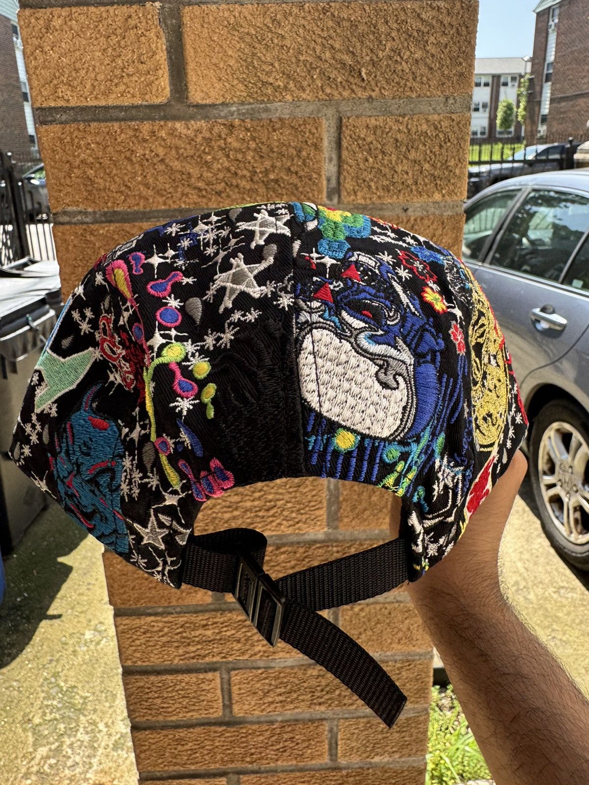 帽子 Supreme AOI Embroidered Camp Cap black Supreme AOI Embroidered Camp Cap (SS25) - $68