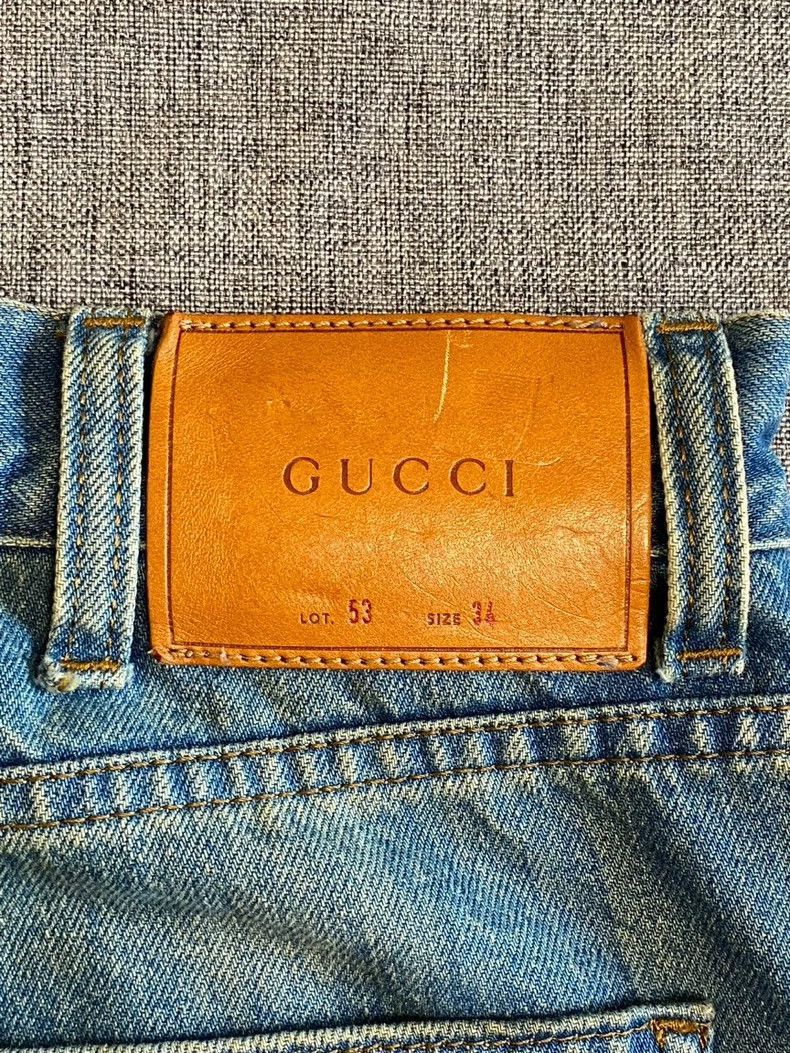 Gucci Gucci Men's Striped Denim Pants Size 34-2505 Size US 34 / EU 50 - 6 Thumbnail