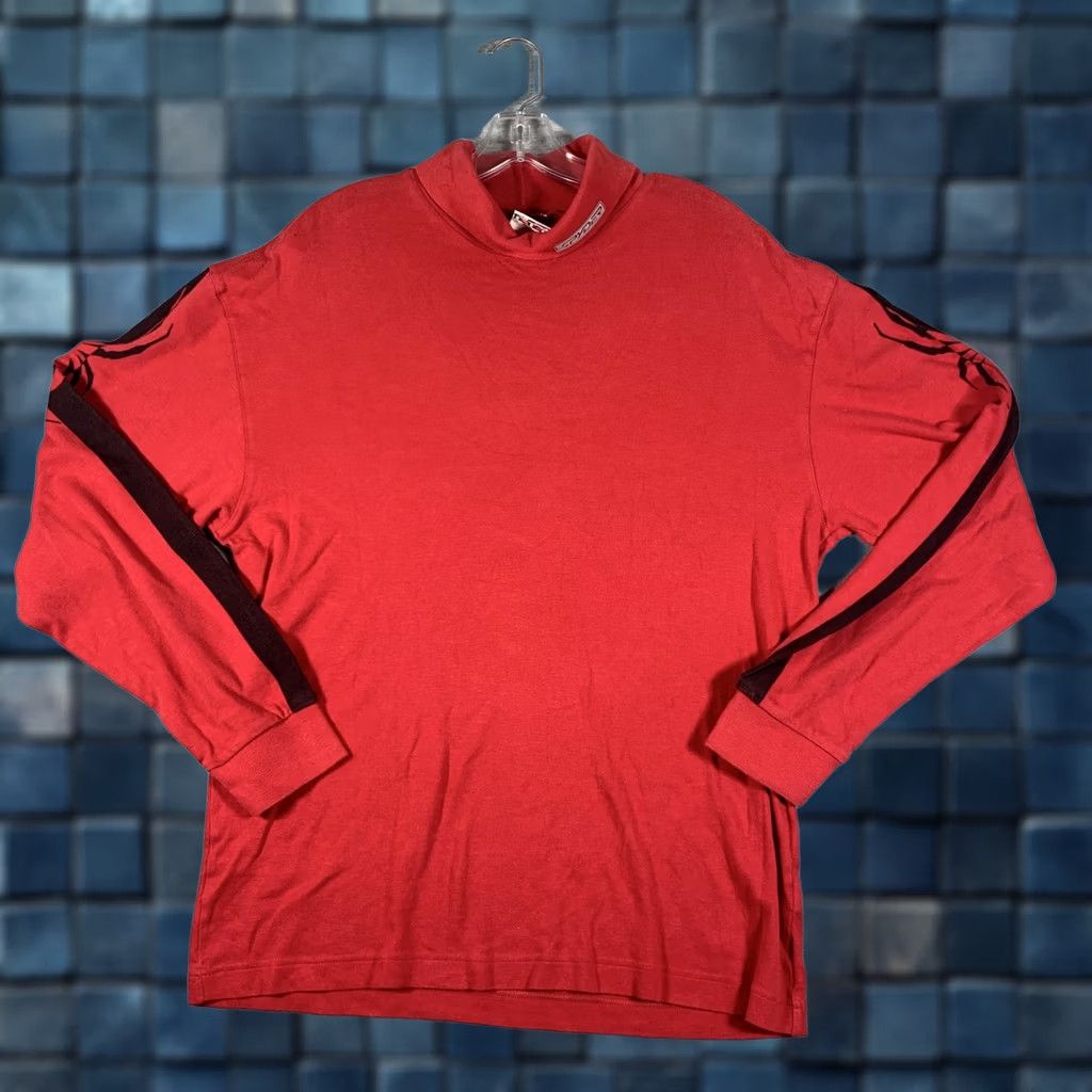 Spyder Spyder Shirt Mens L Red Mock Neck Long Sleeve Stripe Logo Stretch Athletic Size US L / EU 52-54 / 3 - 1 Thumbnail