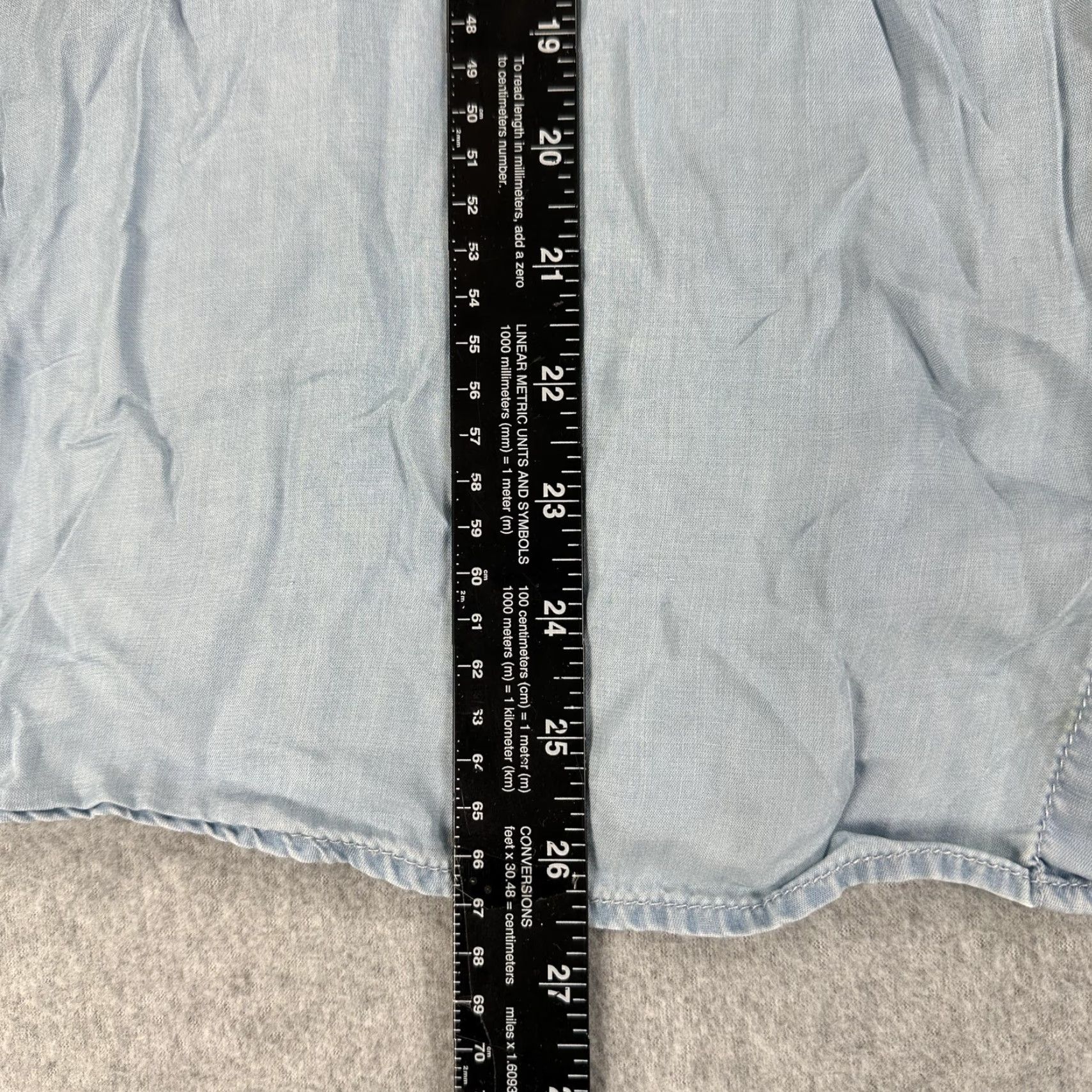 CLOT Cloth & Stone Shirt Womens XL Blue Tencel Chambray Button Front Split Back USA Size XL / US 12-14 / IT 48-50 - 5 Thumbnail