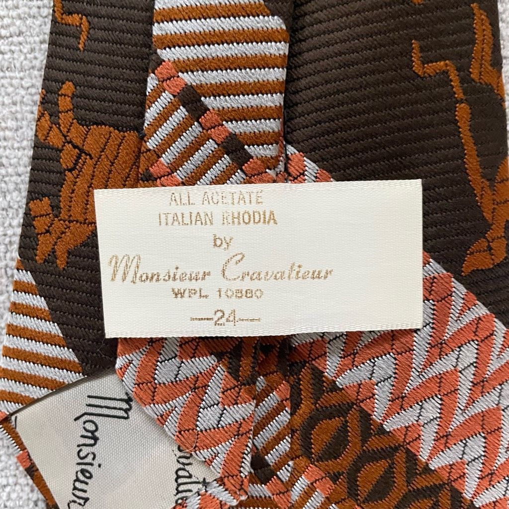Vintage NWT NOS Vintage 70s Wedgefield’s Monsieur Cravat Clip On Neck Tie Size ONE SIZE - 7 Thumbnail