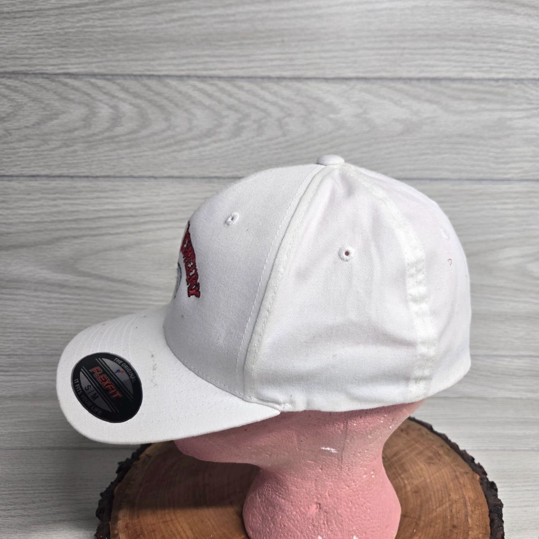 Vintage Hat Baseball Cap Adult M White Cotton Polyester Adjustable | Men | Casual Size ONE SIZE - 4 Thumbnail