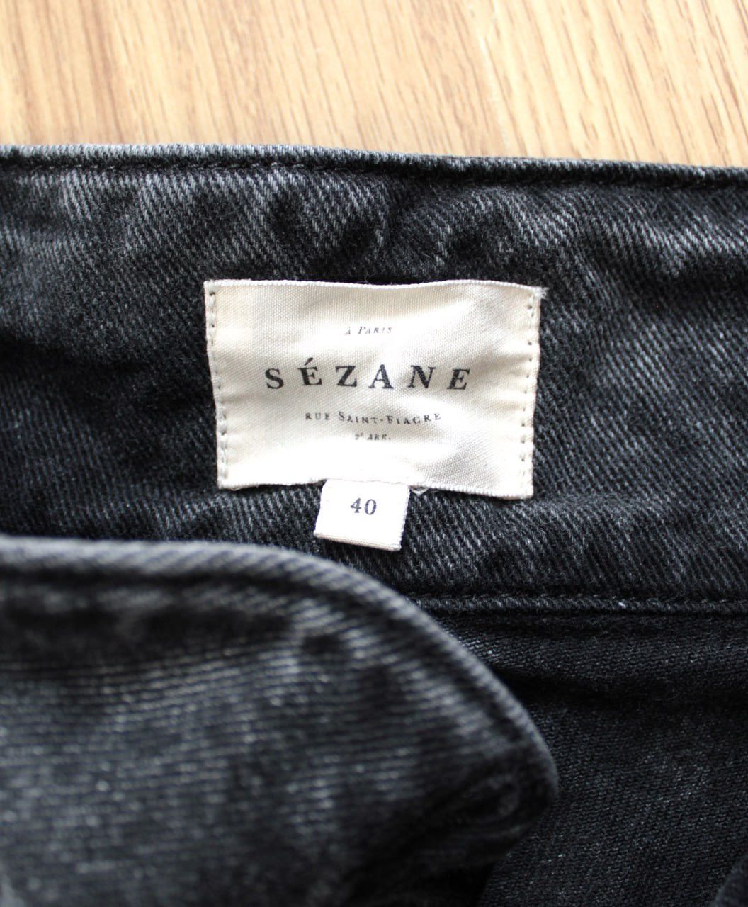 Sezane 🔥 Sezane Paris Austin Trousers Washed Black Jeans Pants Size 28" / US 6 / IT 42 - 7 Thumbnail