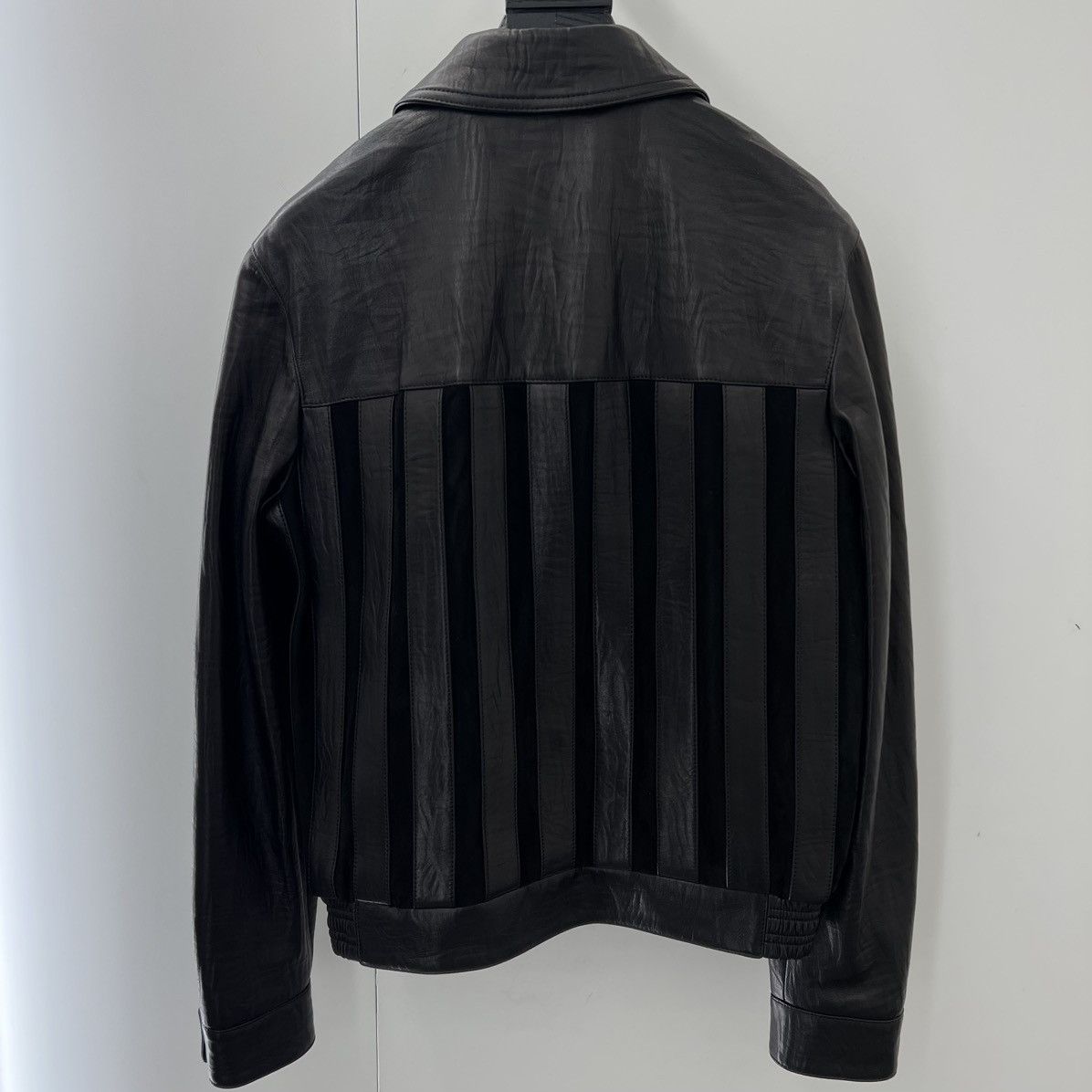 Saint Laurent Paris Saint Laurent Striped Leather Jacket Size US L / EU 52-54 / 3 - 3 Thumbnail
