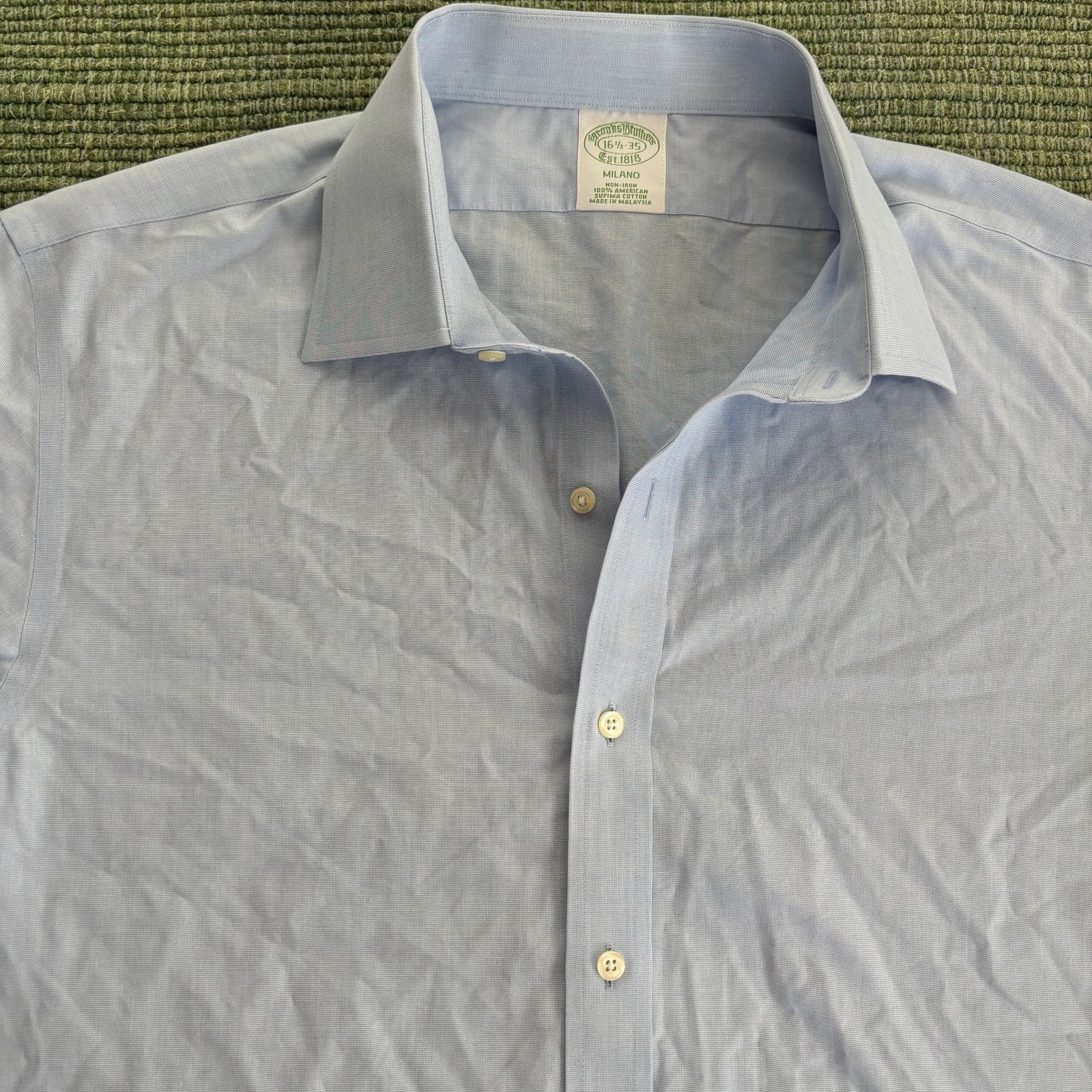Brooks Brothers × Vintage Vintage Brooks Brothers Milano cotton button up dress shirt Size US XL / EU 56 / 4 - 2 Thumbnail