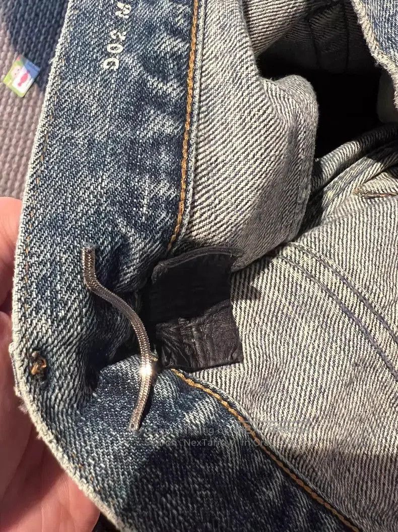 Yves Saint Laurent YSL SLP D02 Distressed Denim Jeans. Size US 27 - 3 Thumbnail