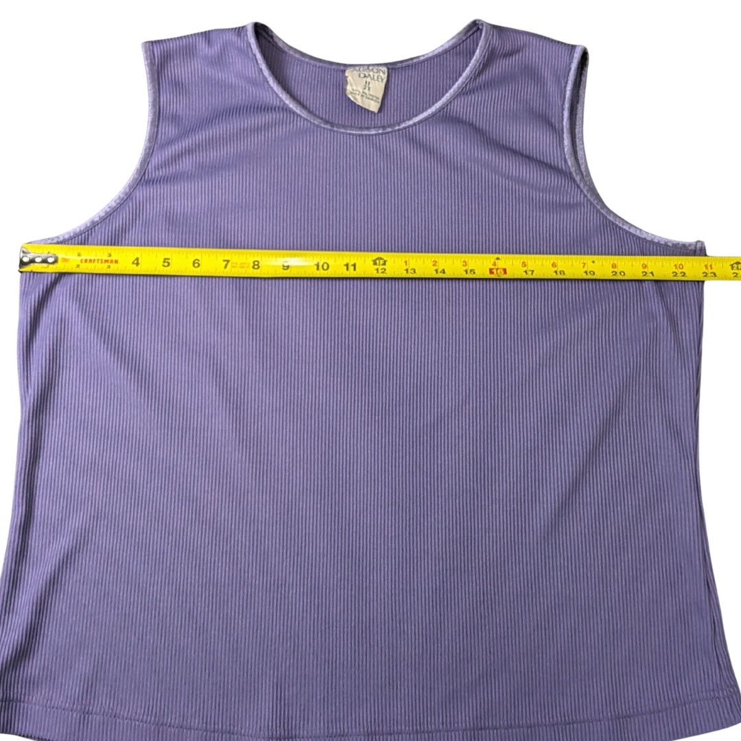 Vintage Vintage Allison Daley Plus Size Ribbed Sleeveless Blouse Size XXL / US 16-18 / IT 52-54 - 4 Thumbnail