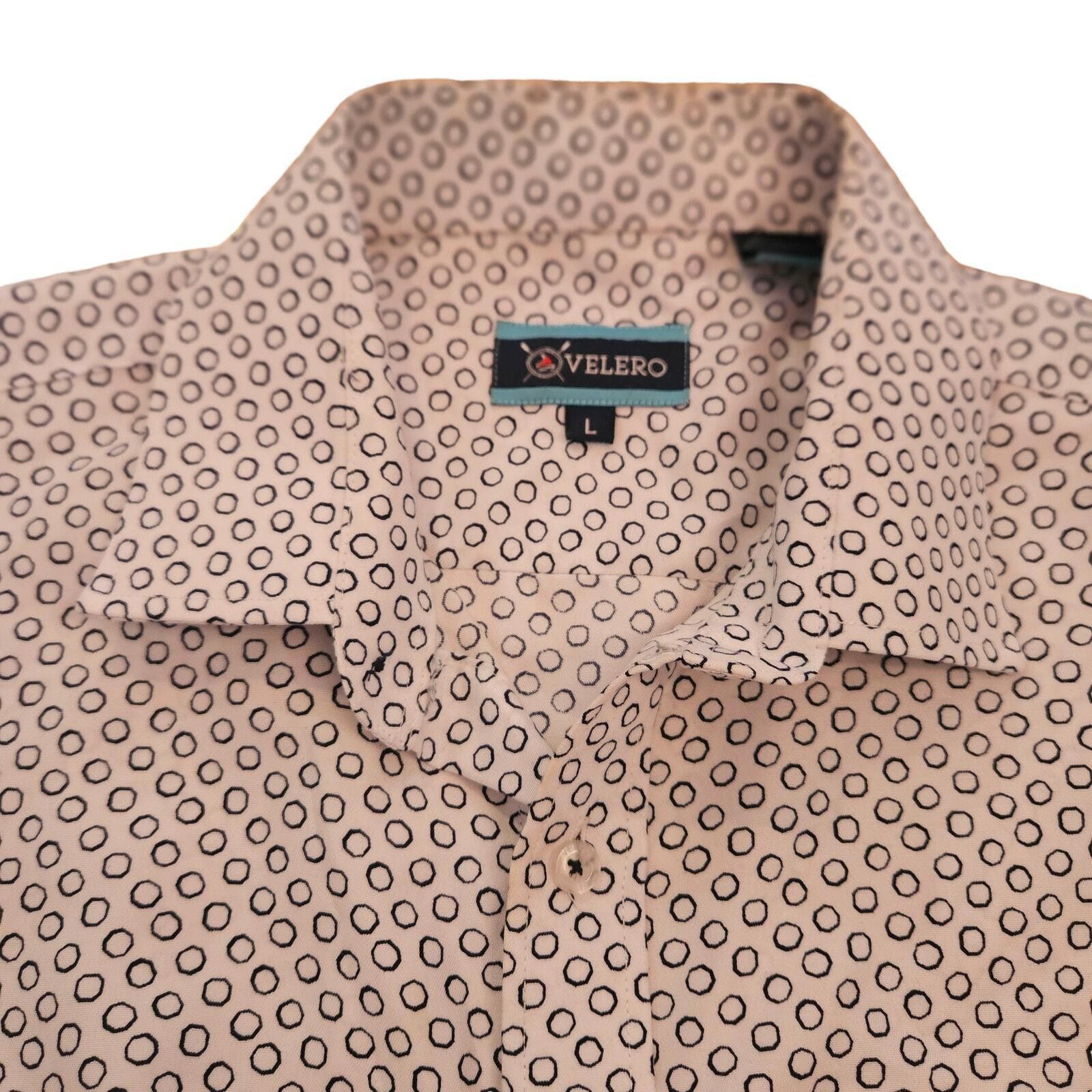 Designer Velero Button-Up Shirt Circle Print Black & White Size Large Size US L / EU 52-54 / 3 - 3 Thumbnail