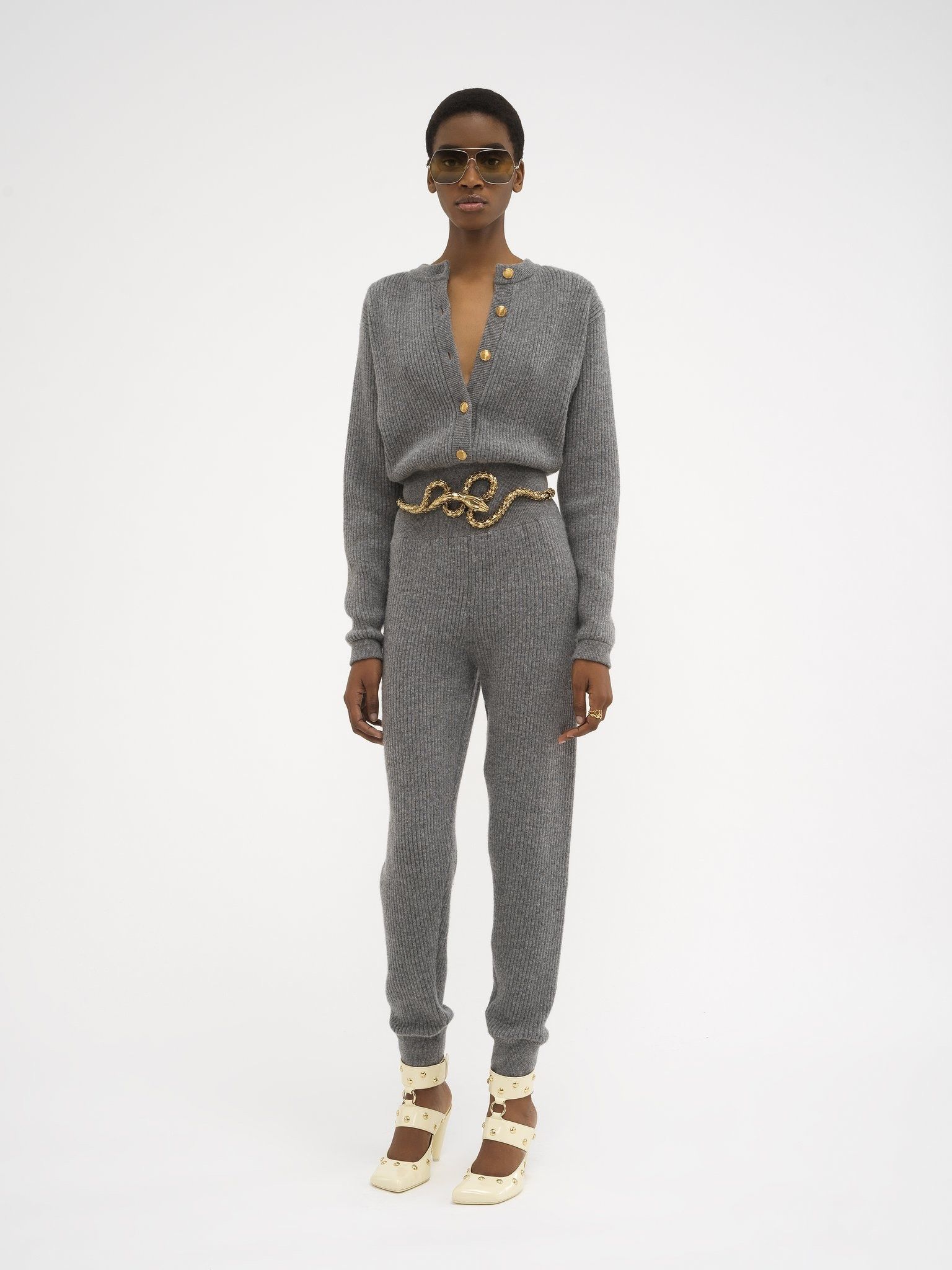 Chloe o1loc1c11025 Jumpsuite in Divine Grey Size 27" / US 4 / IT 40 - 3 Thumbnail