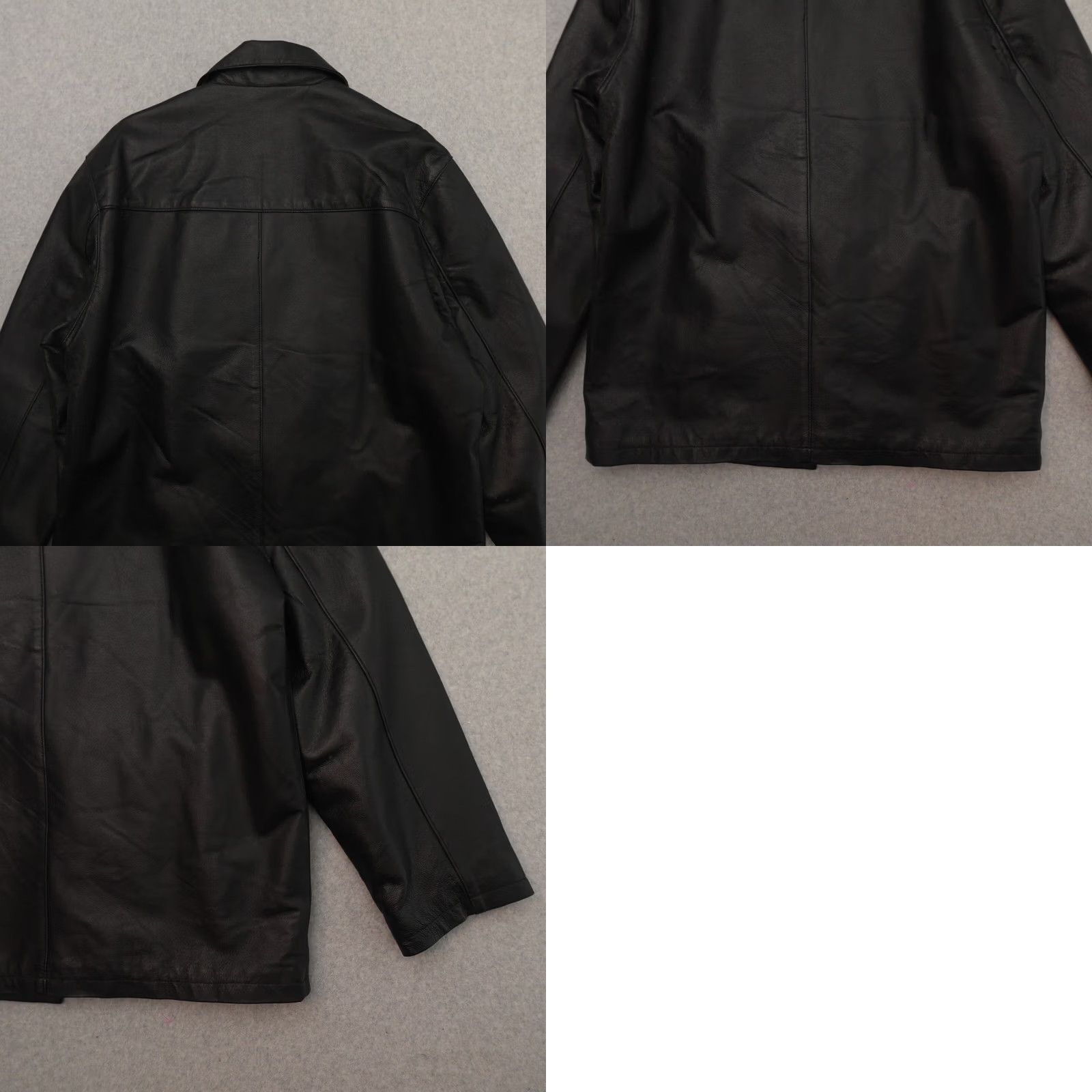 Burnside Burnside Leather Jacket Mens Medium Black Zip Closure Pockets Lined 24X31 Vintage MEASUREMENTS ARE PROVIDED IN PICTURES Size US M / EU 48-50 / 2 - 9 Thumbnail