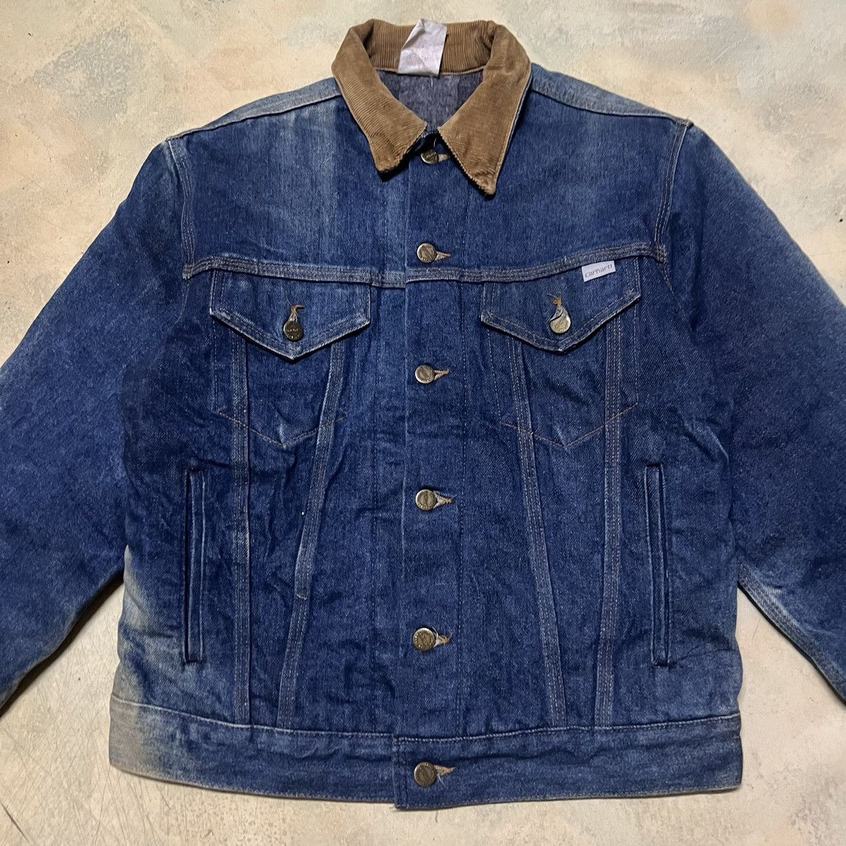 Carhartt Vintage Carhartt Work Wear Denim Jacket Size US S / EU 44-46 / 1 - 3 Thumbnail