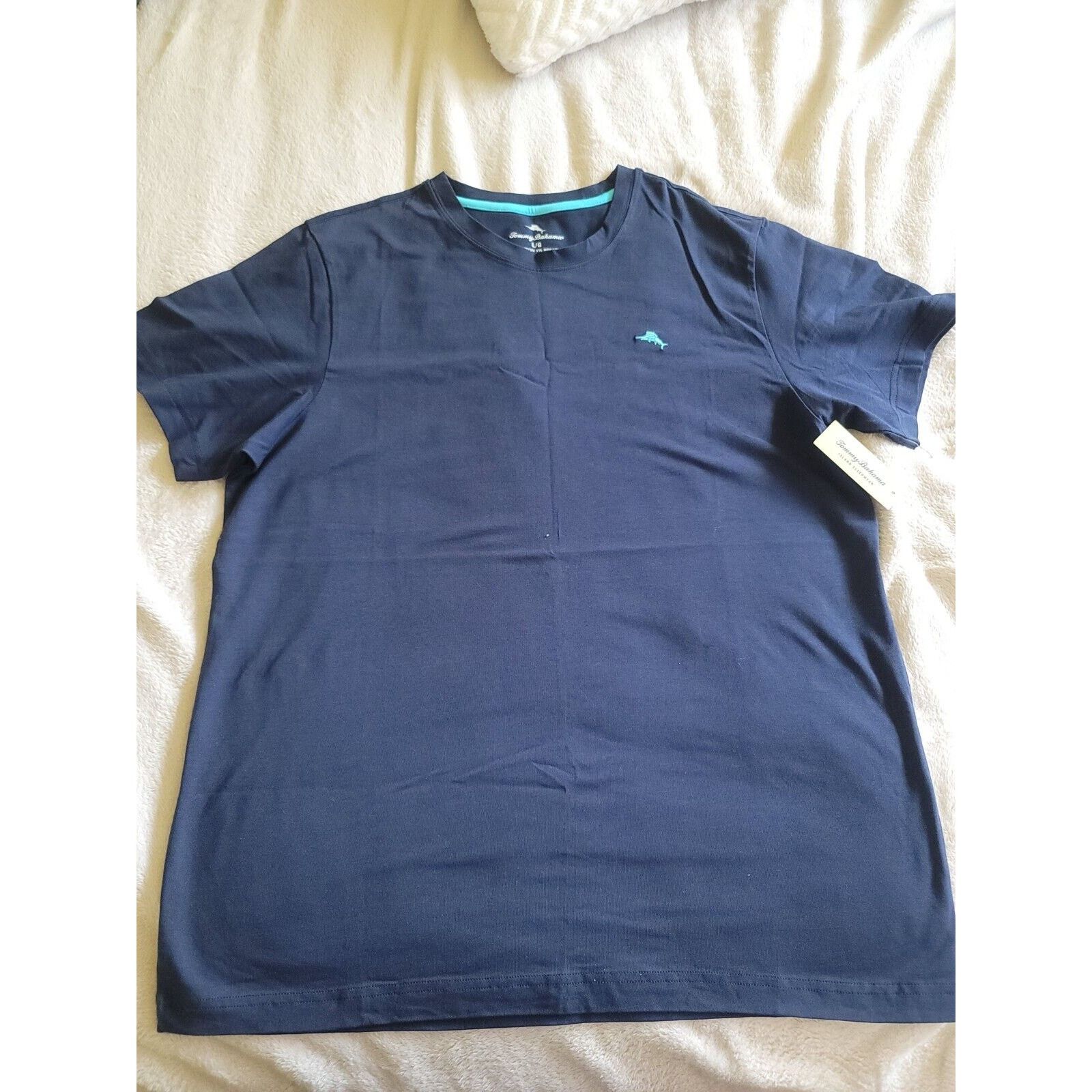 Tommy Bahama NEW Mens TOMMY BAHAMA CREW NECK Navy Blue S/S T-SHIRT Size L Size US L / EU 52-54 / 3 - 1 Thumbnail