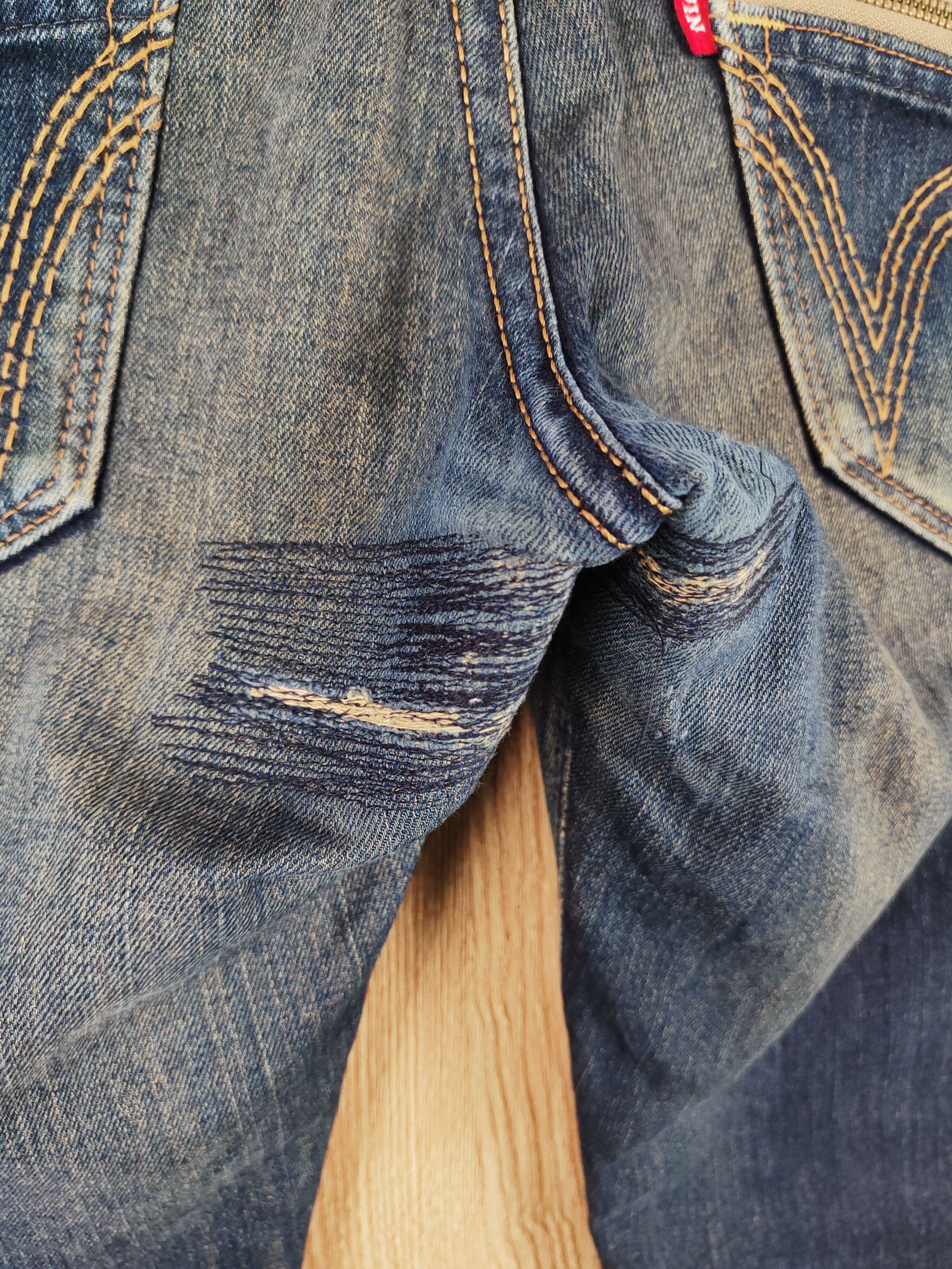 Edwin Edwin Dark Blue Distressed Ripped Jeans #S2739 Size US 34 / EU 50 - 8 Thumbnail