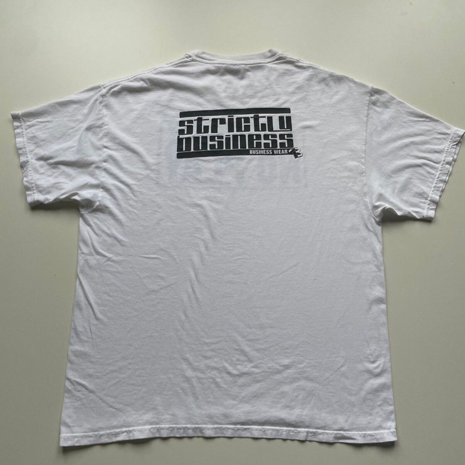 Hanes Vintage Y2K All Work No Play Strictly Business T Shirt XL Size US XL / EU 56 / 4 - 3 Thumbnail