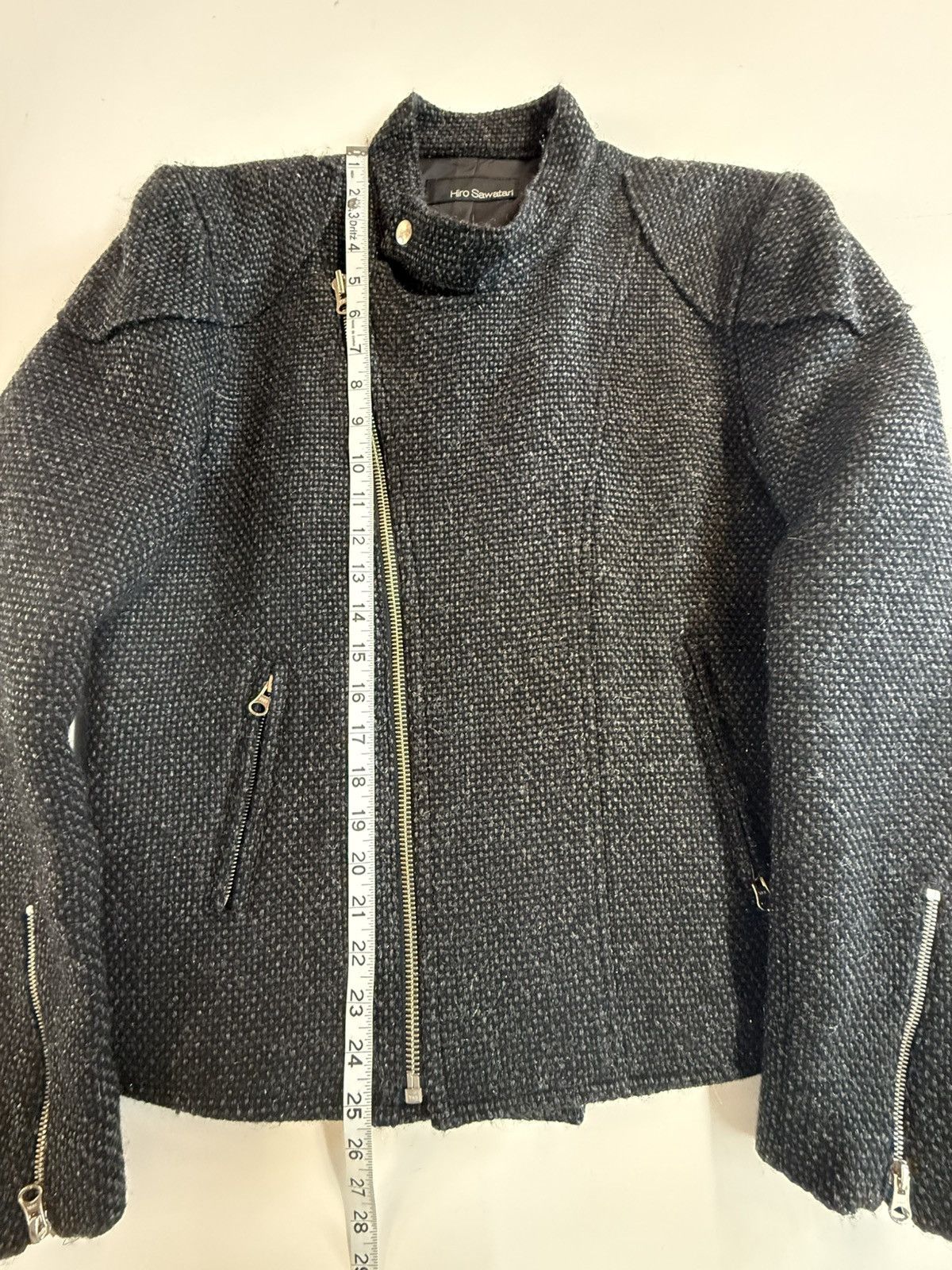 Japanese Brand Hiro Sawatari Black Lurex Boucle Moto Jacket Size US L / EU 52-54 / 3 - 17 Thumbnail