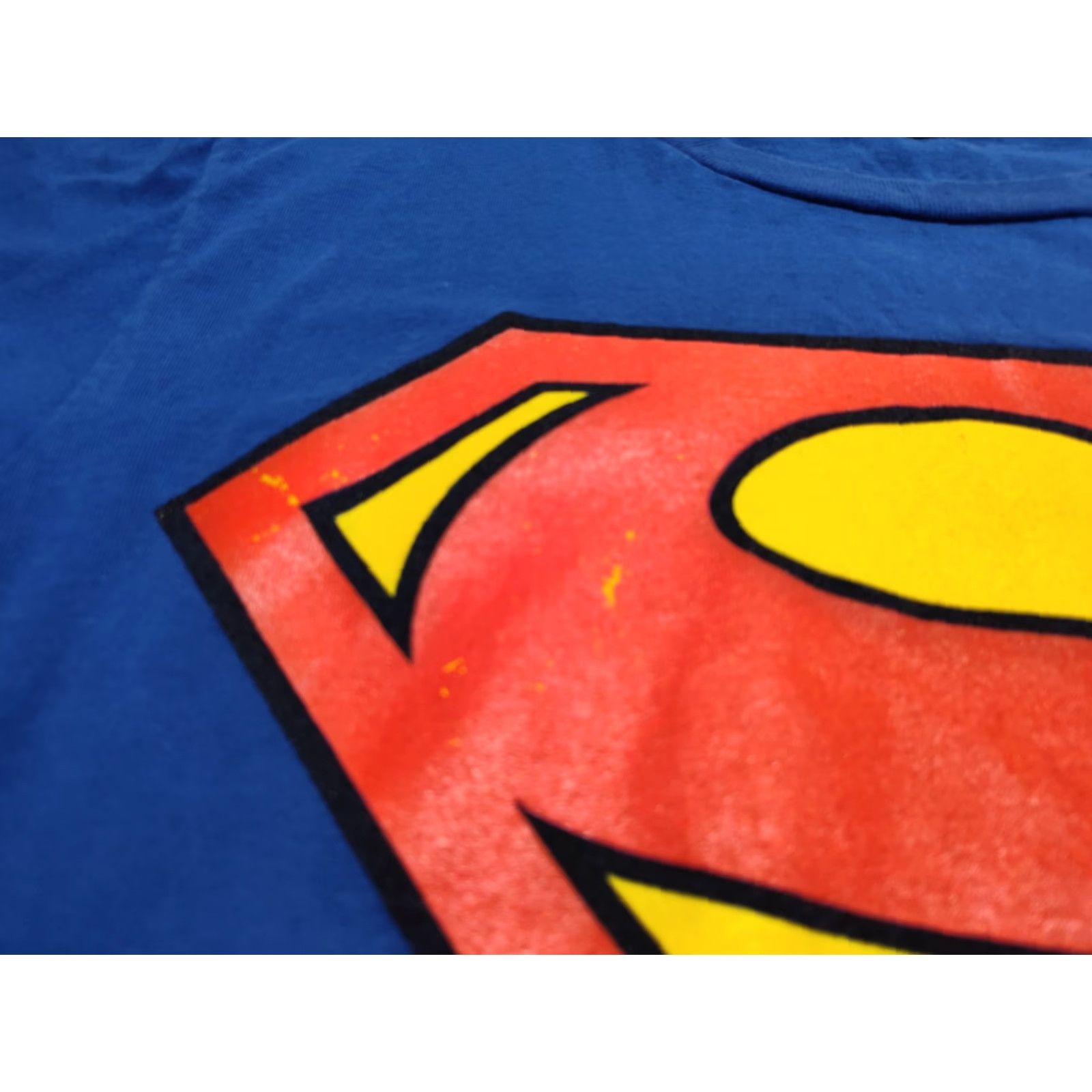Vintage VINTAGE Warner Bros Superman Big Logo Shirt Mens Large Blue Adult Large Cotton Crew Neck Short Sleeve VGUC Size US L / EU 52-54 / 3 - 4 Thumbnail