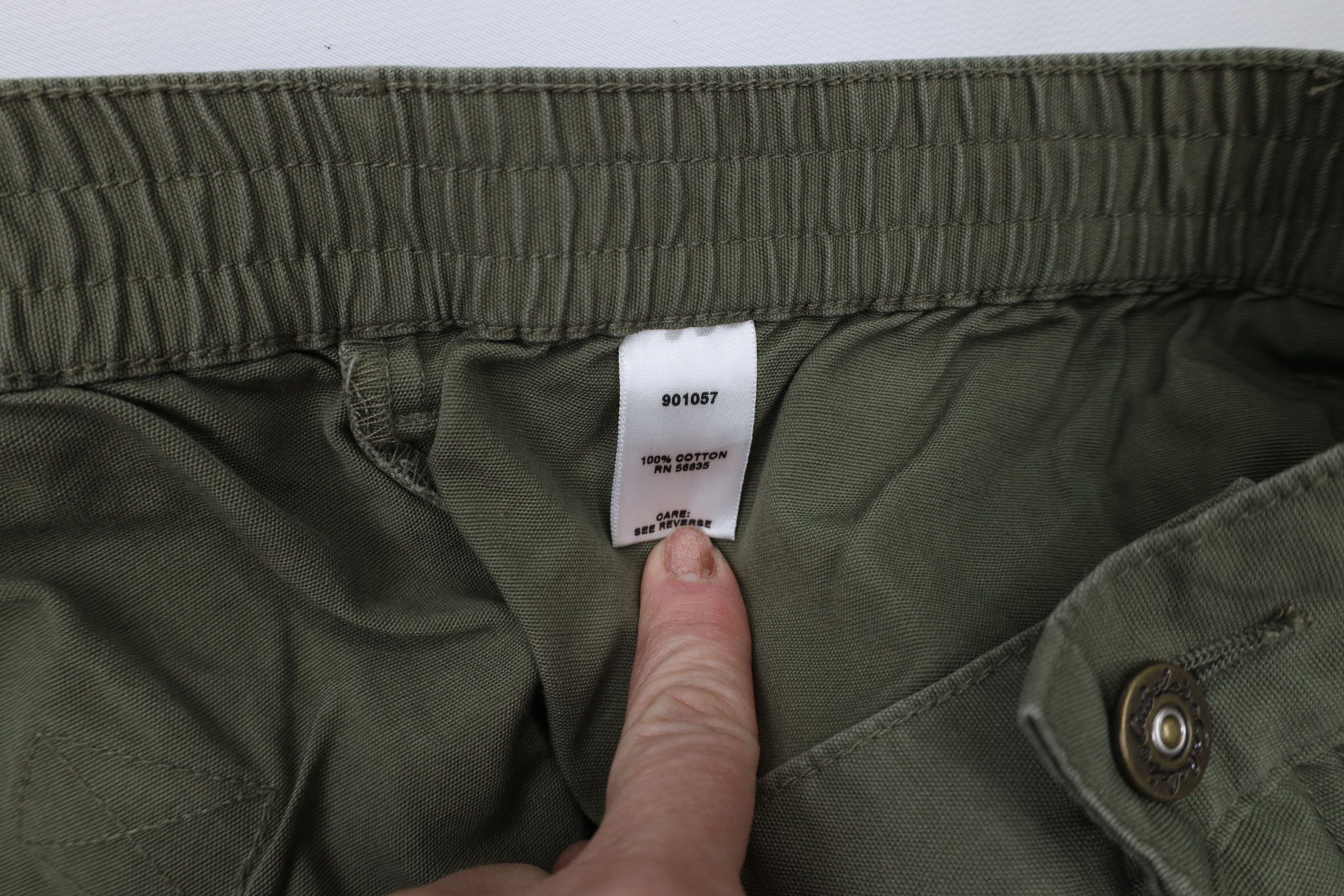 Cabelas × Vintage Deadstock Vintage Y2K Cabelas Knee Canvas Cargo Shorts Green Size US 44 / EU 60 - 9 Thumbnail