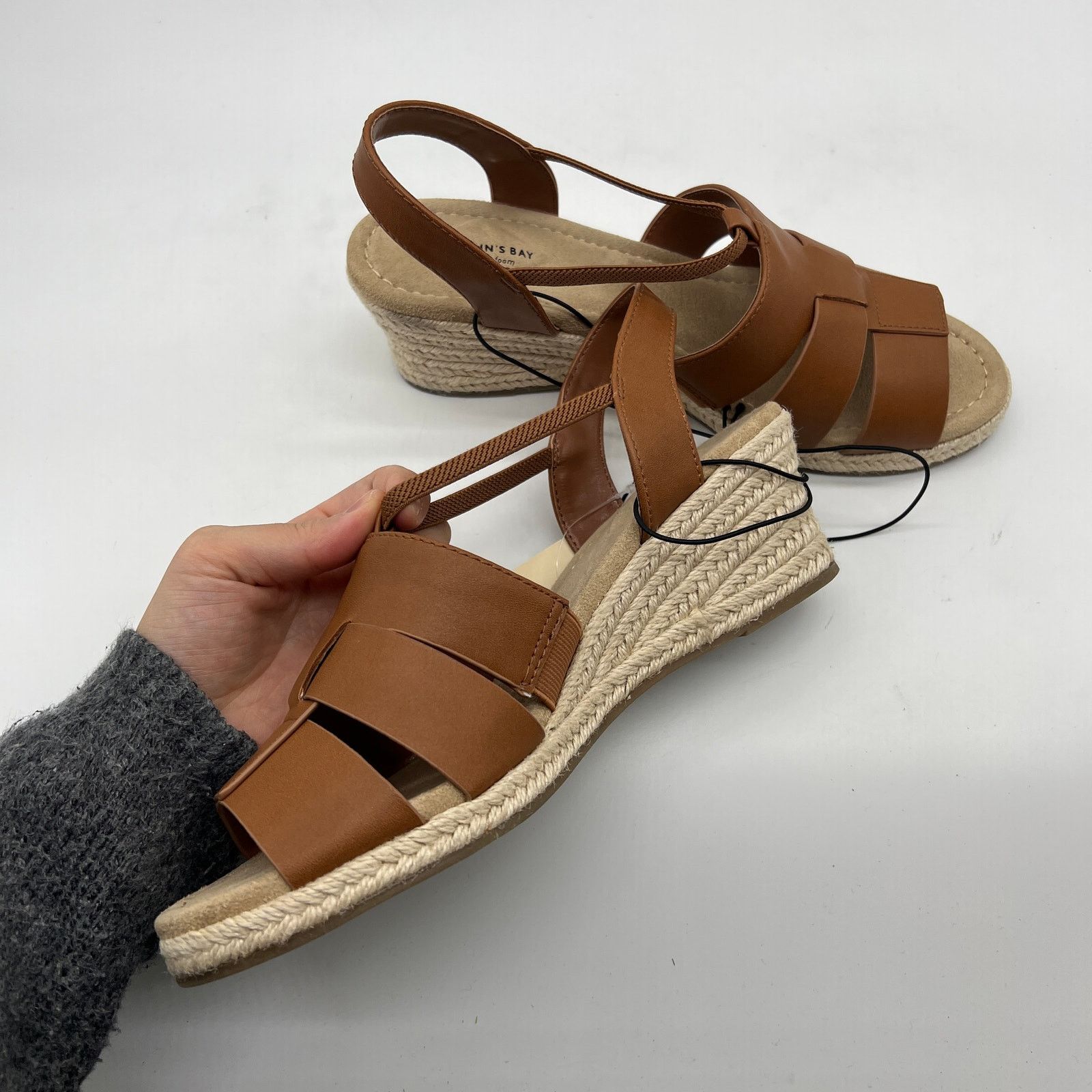 Other St. John's Bay Lexy Womens Sandals Cognac Brown Size 9.5M Size US 9.5 / IT 39.5 - 8 Thumbnail