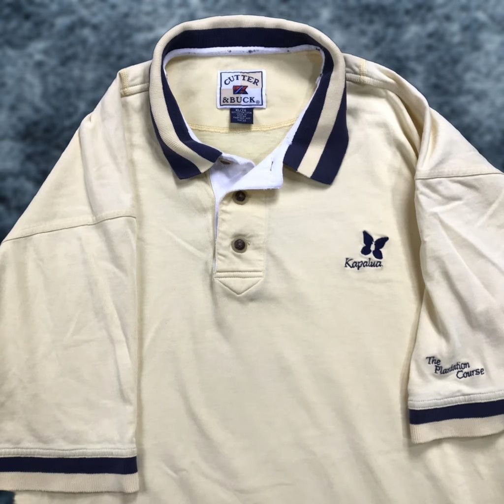 Cutter & Buck VINTAGE Cutter Buck Logo Yellow Golf Polo Shirt Mens XL 90s Baggy Cotton Logo BUSTED Size US XL / EU 56 / 4 - 1 Thumbnail