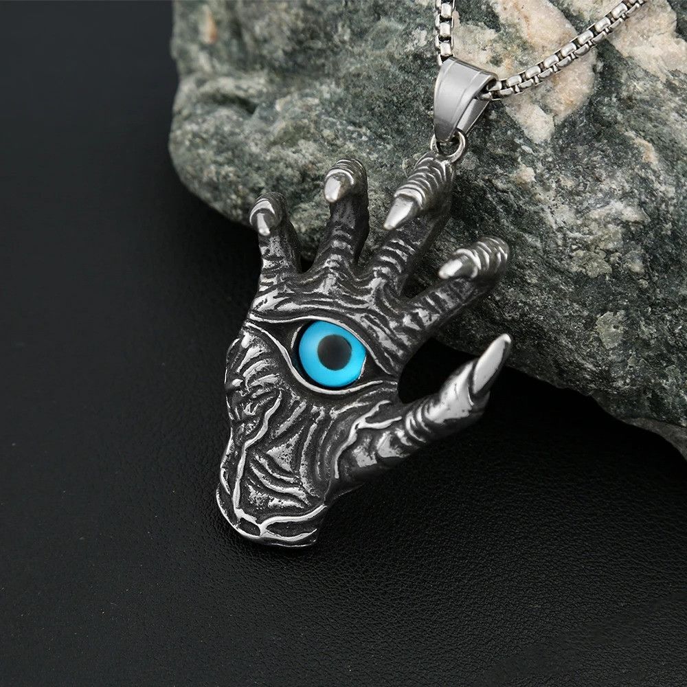 Vintage Gothic Demon Hand Claw Pendant Necklace Size ONE SIZE - 3 Thumbnail
