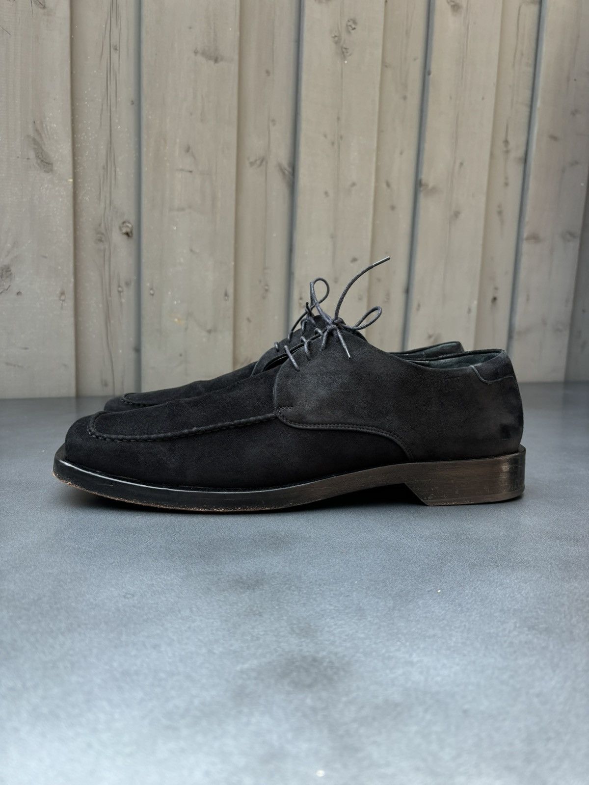 Gianfranco Ferre × Vintage Vintage Gianfranco Ferre Square Toe Suede Dress Shoes 80s 90 Size US 10.5 / EU 43-44 - 3 Thumbnail