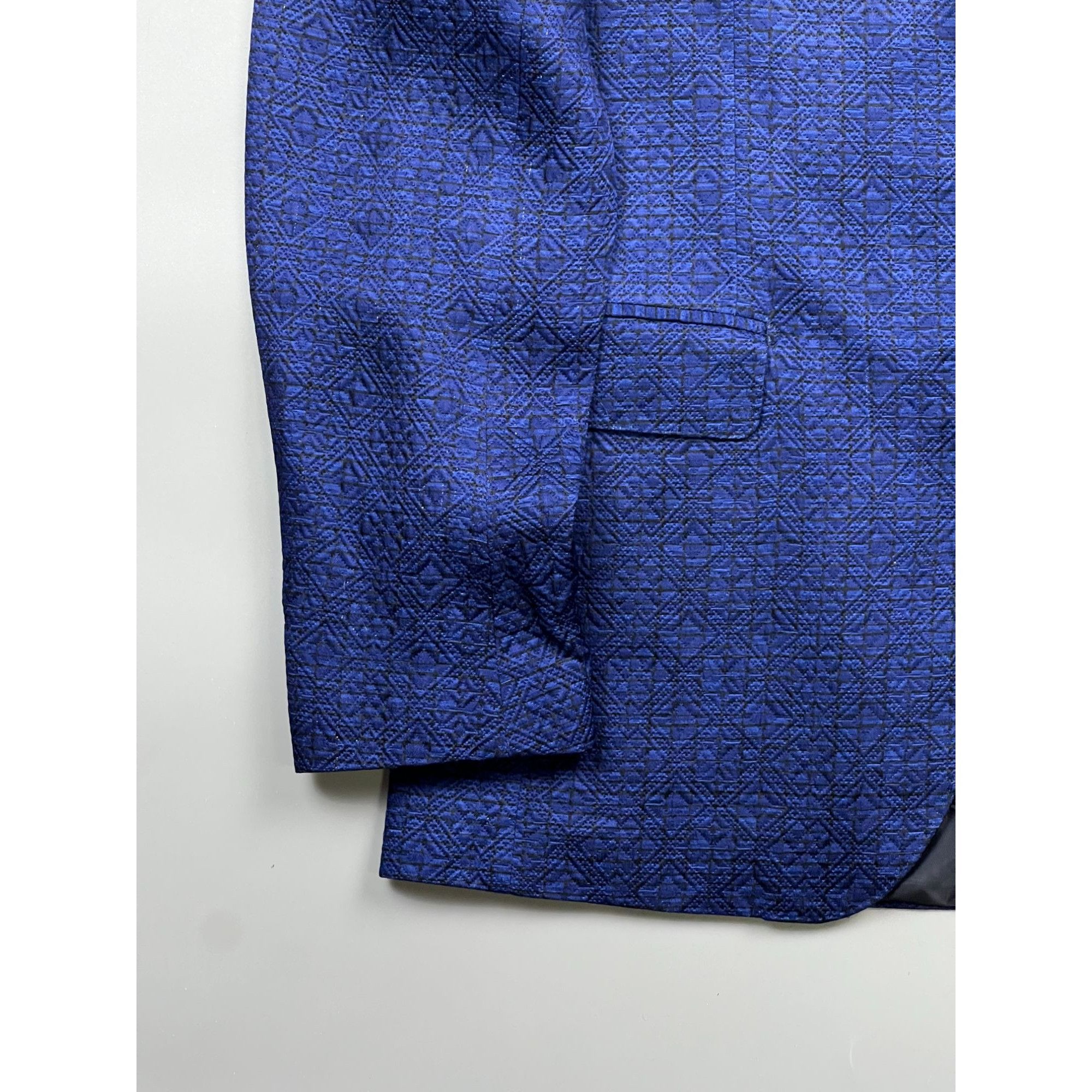 Billionaire Couture Billionaire Couture Silk Wool Patterned Blazer (Y0989) Size 48R - 2 Thumbnail