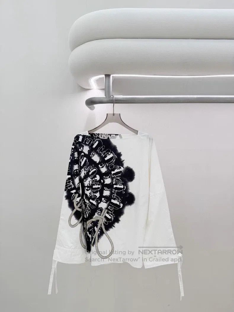 Hermes Hermes Printed black and white shirt Size XS / US 0-2 / IT 36-38 - 1 Thumbnail