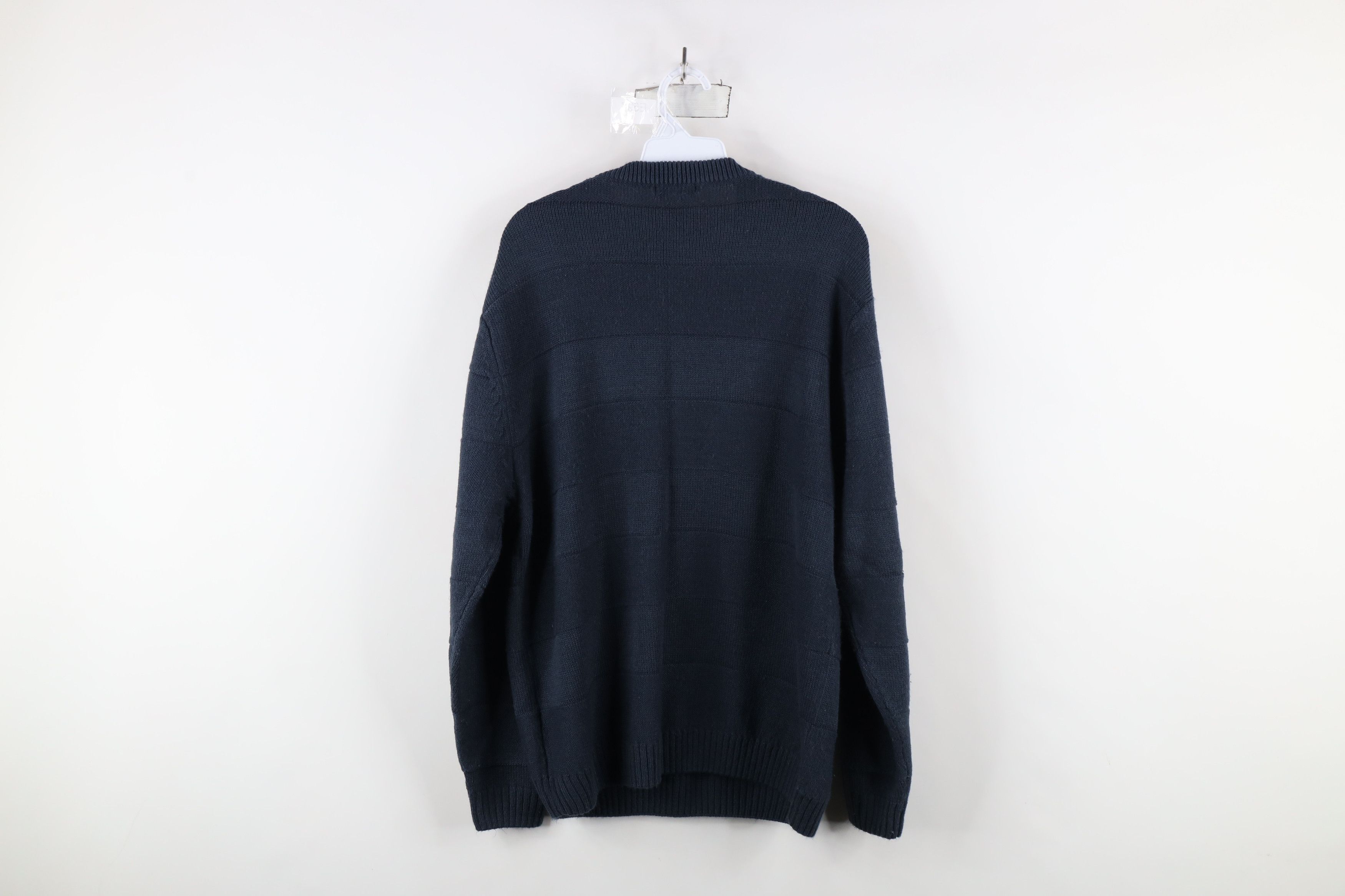 Vintage Vintage 90s Streetwear Striped Ribbed Knit Crewneck Sweater Size US M / EU 48-50 / 2 - 5 Thumbnail
