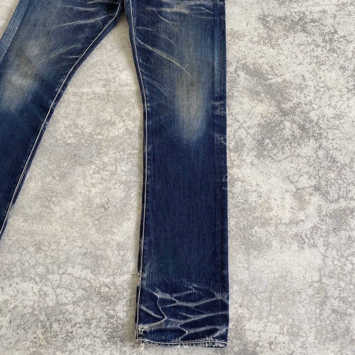 Japanese Brand 2000’s No ID Japan Faded Honeycomb Jeans Slim Fit Size US 31 - 6 Thumbnail