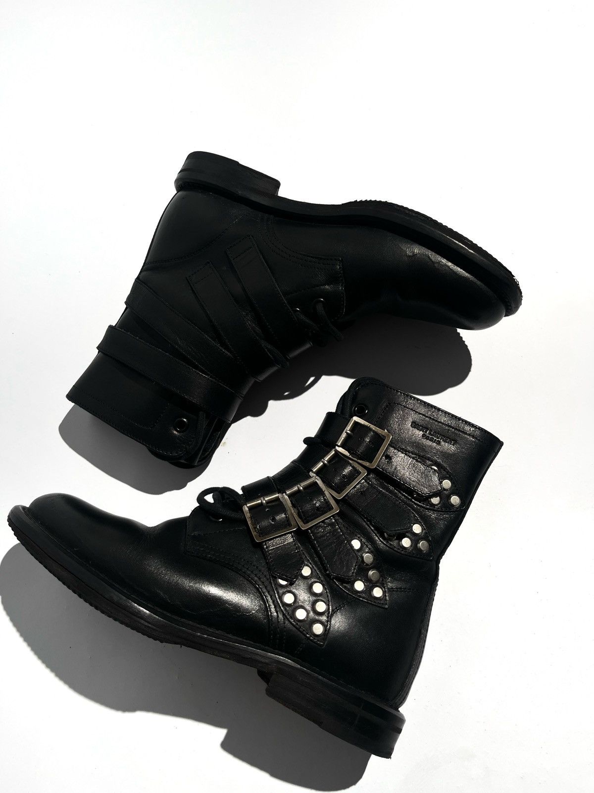 Saint Laurent Paris FW13 Saint Laurent Paris Runway Combat Boots by Hedi Slimane Size US 5 / EU 37 - 3 Thumbnail