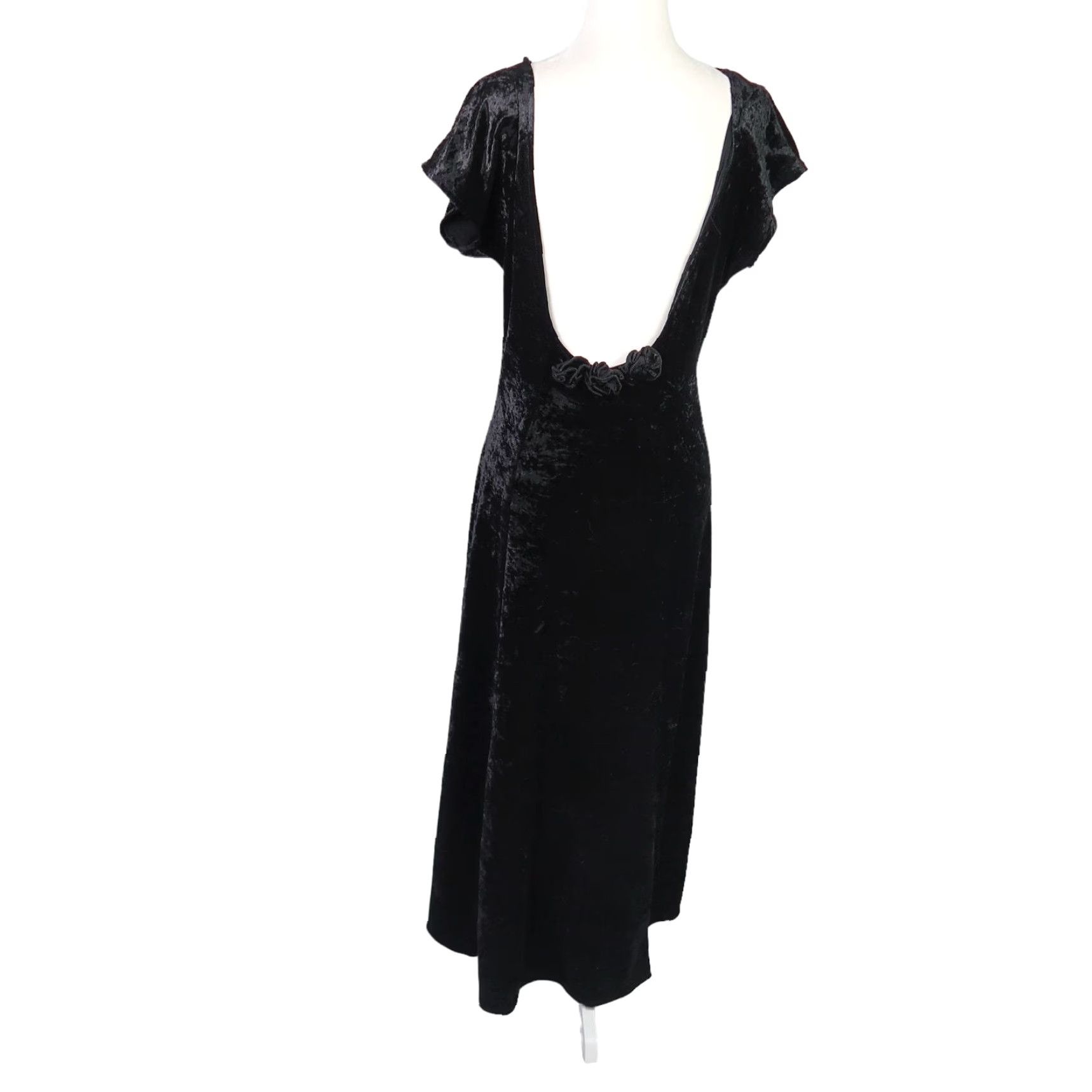 Vintage VINTAGE All That Jazz Maxi Dress Party Velvet Black 1990s M Womens Glam Rock low back Size M / US 6-8 / IT 42-44 - 4 Thumbnail