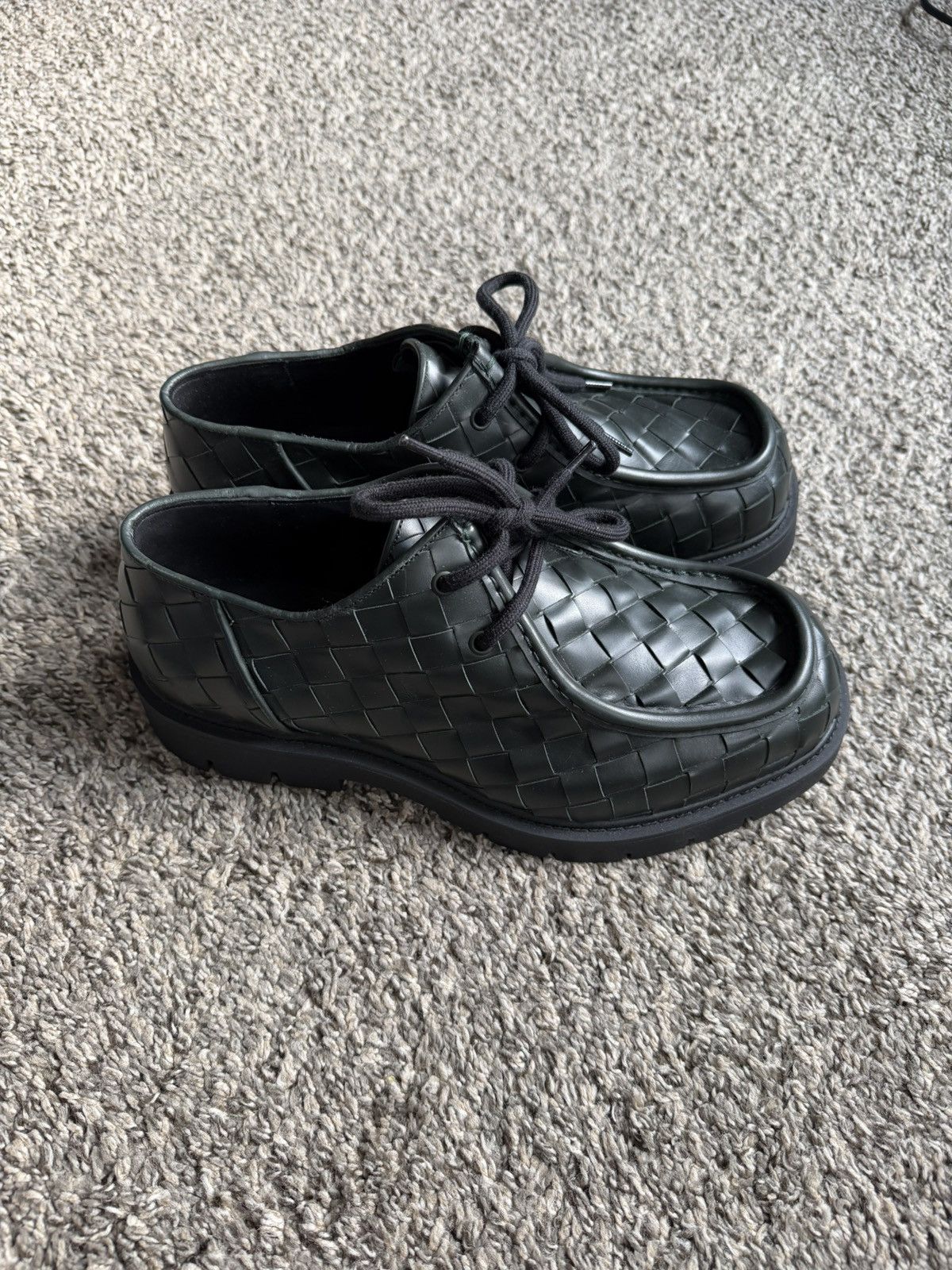 Bottega Veneta Dark Green Haddock Lace Up Size US 11 / EU 44 - 2 Thumbnail
