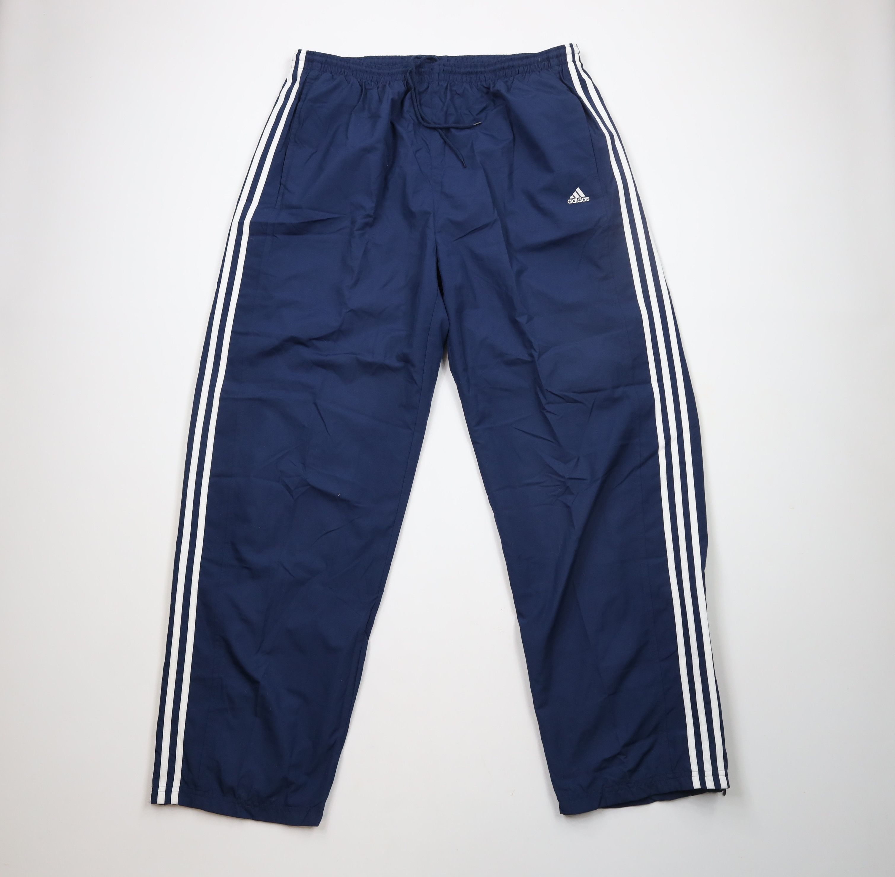 Adidas × Vintage Vintage Y2K 2004 Adidas Striped Lined Wide Leg Pants Blue Size US 40 / EU 56 - 1 Thumbnail