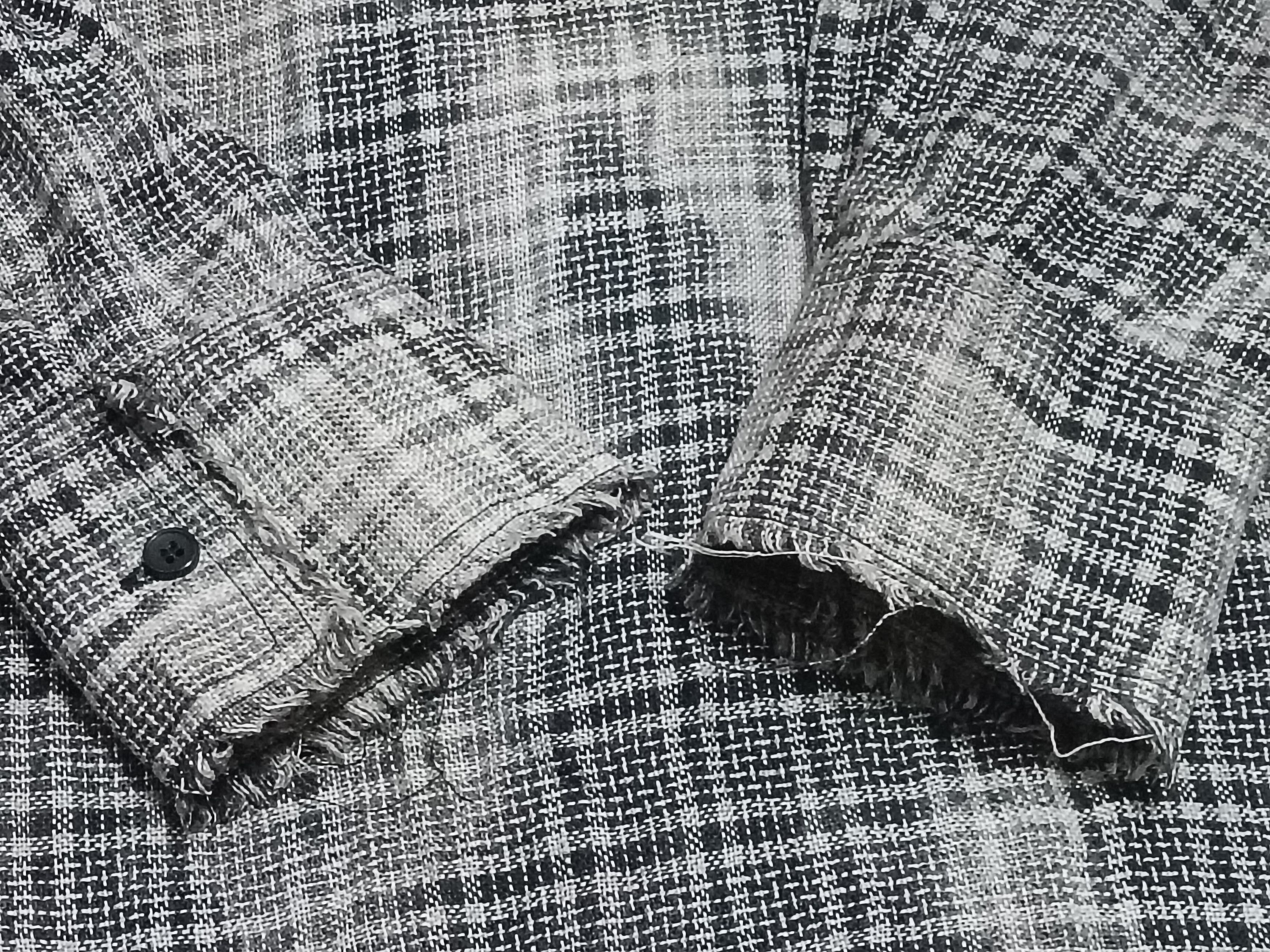 Off-White OFF-WHITE C/O VIRGIL ABLOH "BLUE COLLAR" TARTAN FRINGED Size US XS / EU 42 / 0 - 8 Thumbnail
