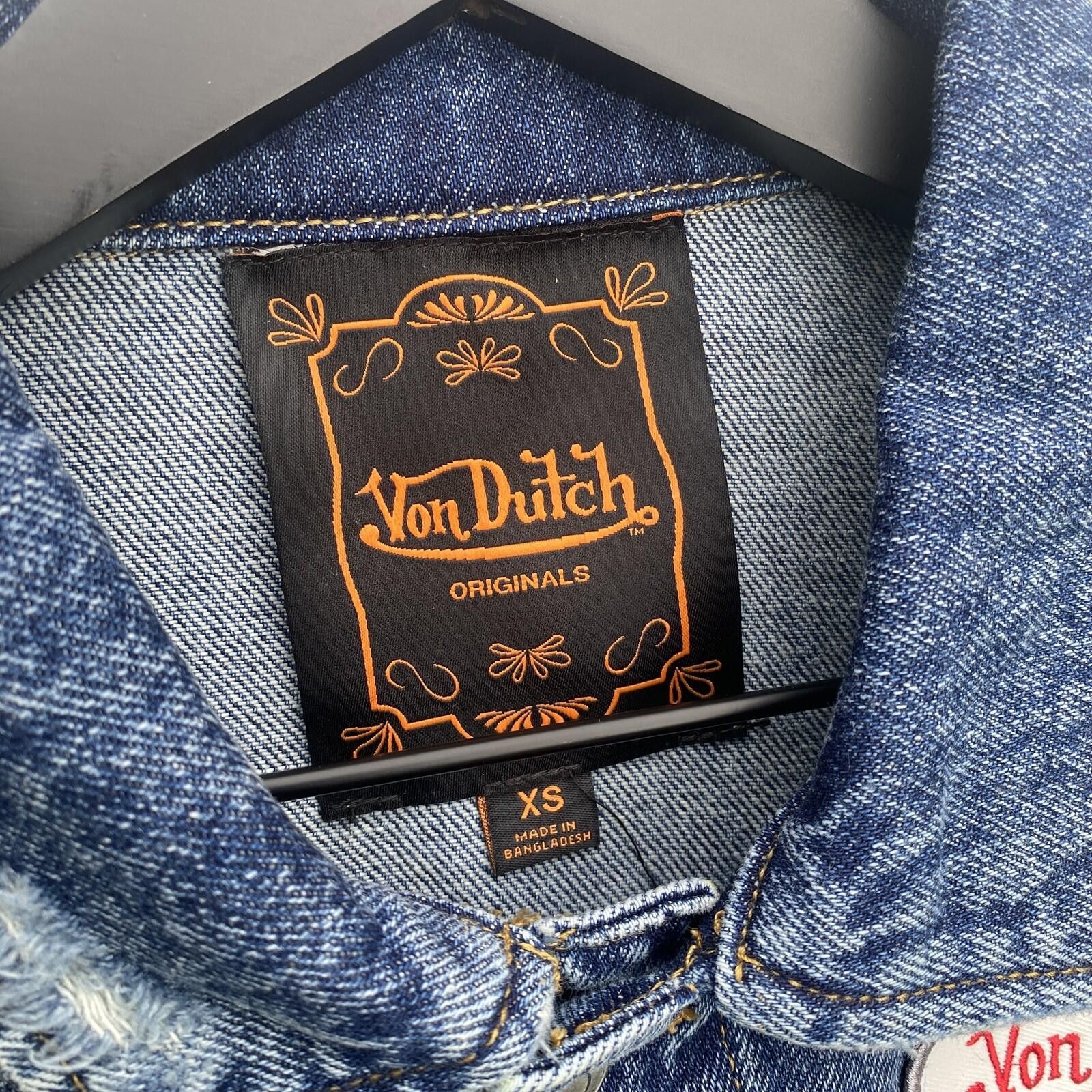 Von Dutch Von Dutch XS Originals Blue Distressed Denim Jacket Y2K Size US XS / EU 42 / 0 - 3 Thumbnail