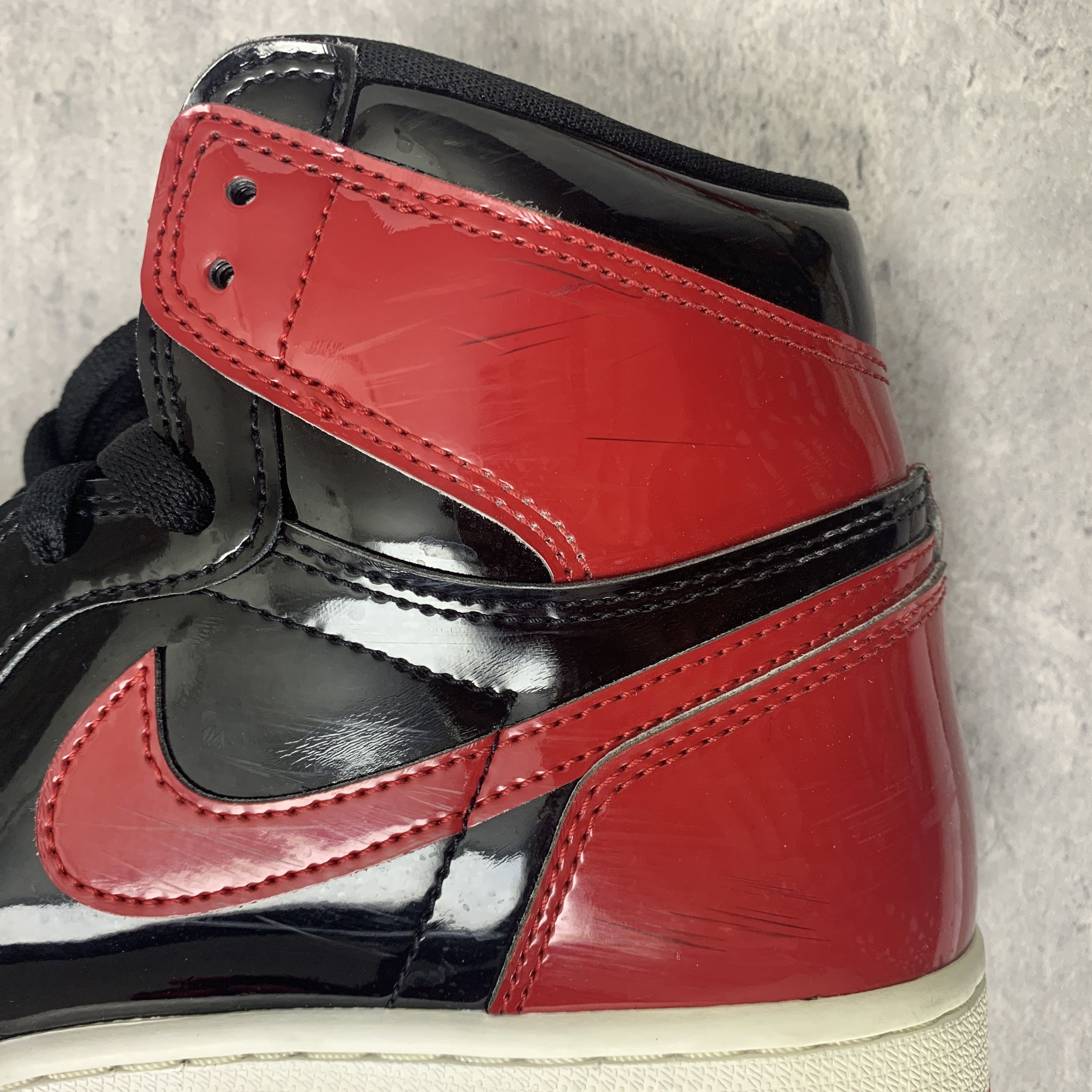 Nike Nike Jordan 1 Retro High OG Patent Bred 555088-063 Size US 10 / EU 43 - 10 Thumbnail